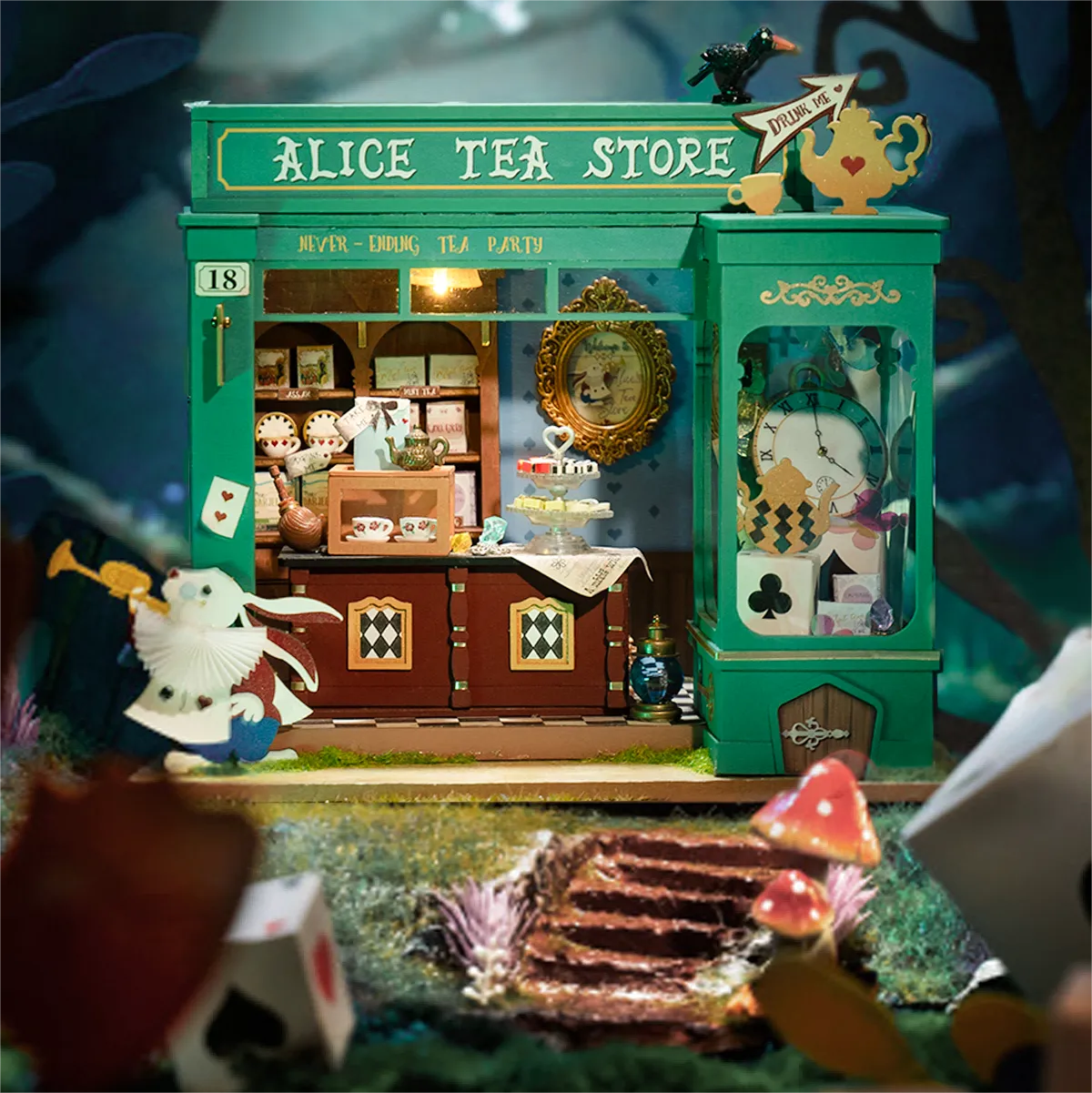 Robotime Alice's tea store DIY store