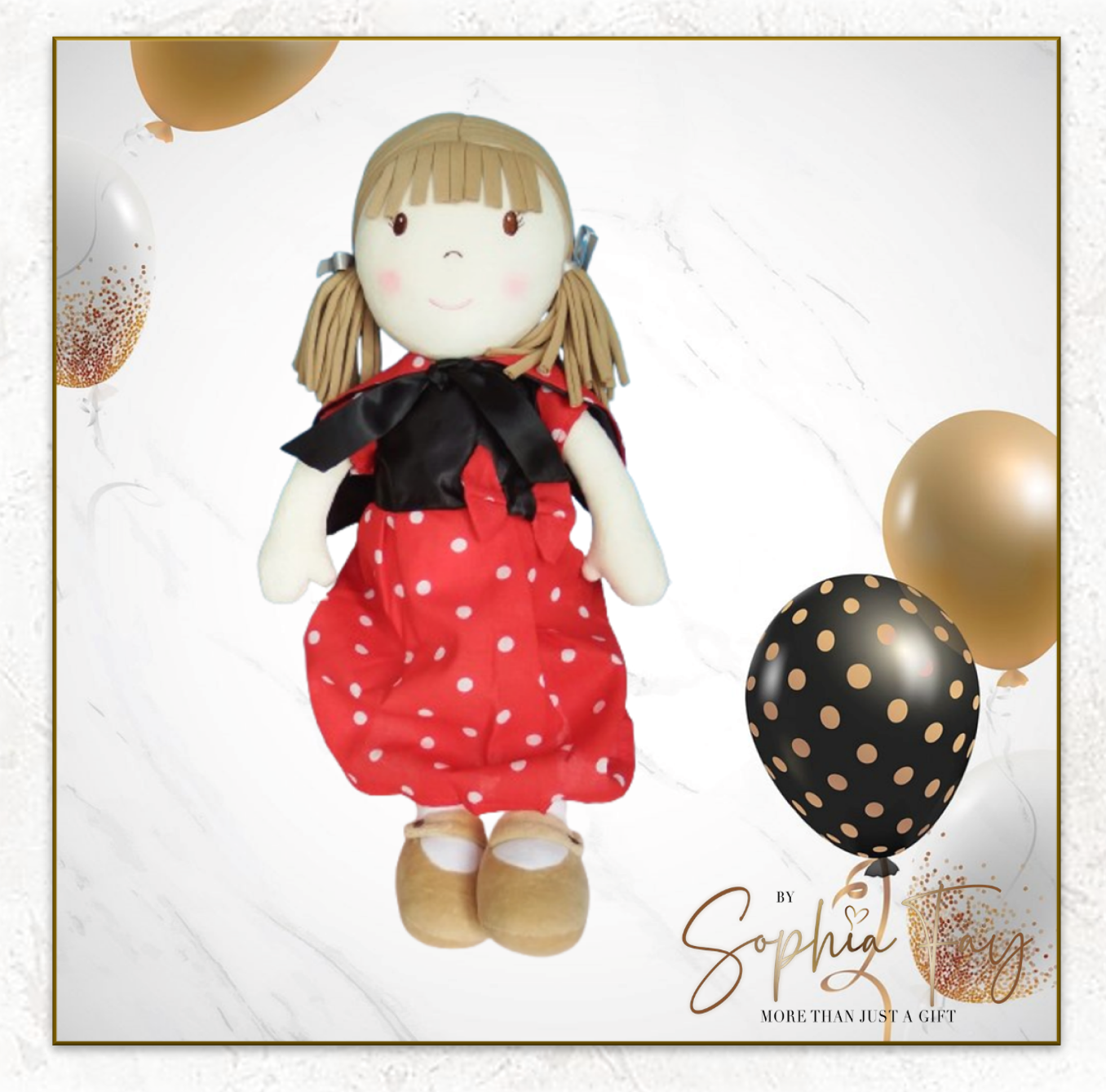 Rag Doll Belle - Red Ladybird dress