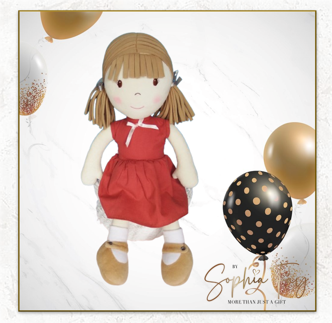 Rag Doll Belle - Orange Cotton Dress