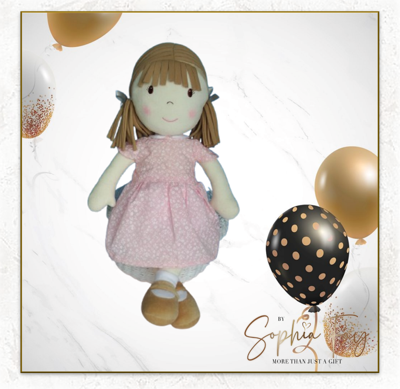 Rag Doll Belle - Pink flower dress