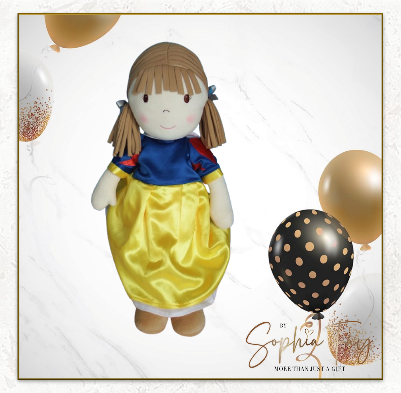 Rag Doll Belle - Blue and Yellow Princess dress