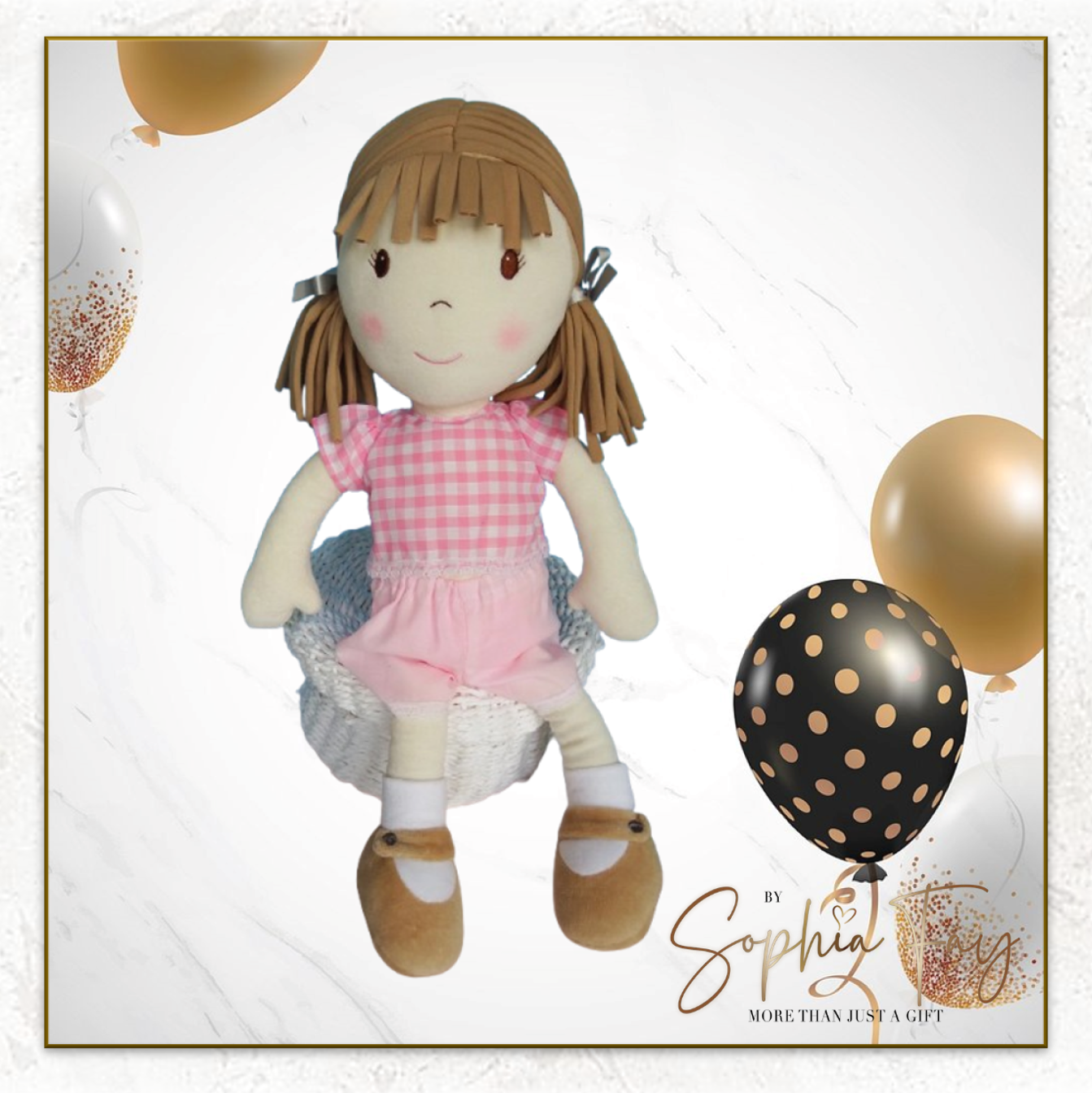 Rag Doll Belle - Pink Shorts and Pink Checked Top