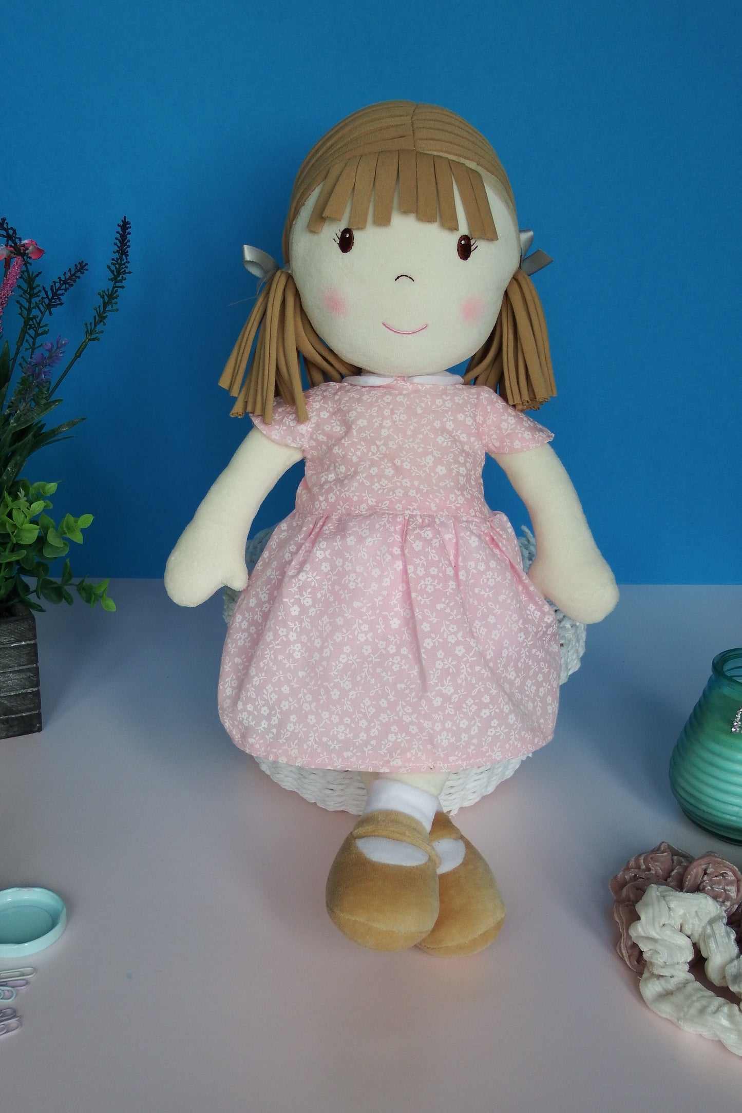 Rag Doll Belle - Pink flower dress