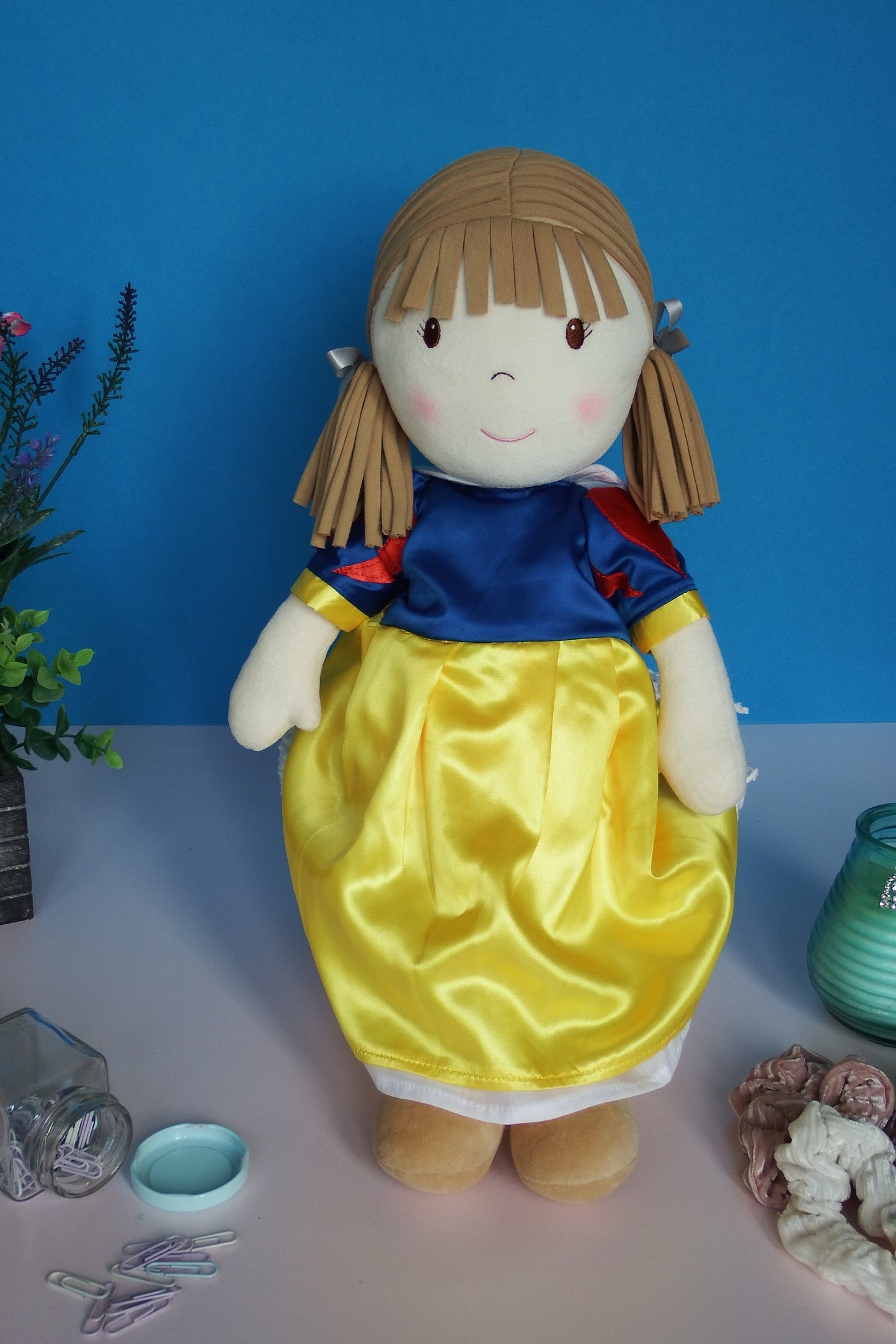 Rag Doll Belle - Blue and Yellow Princess dress