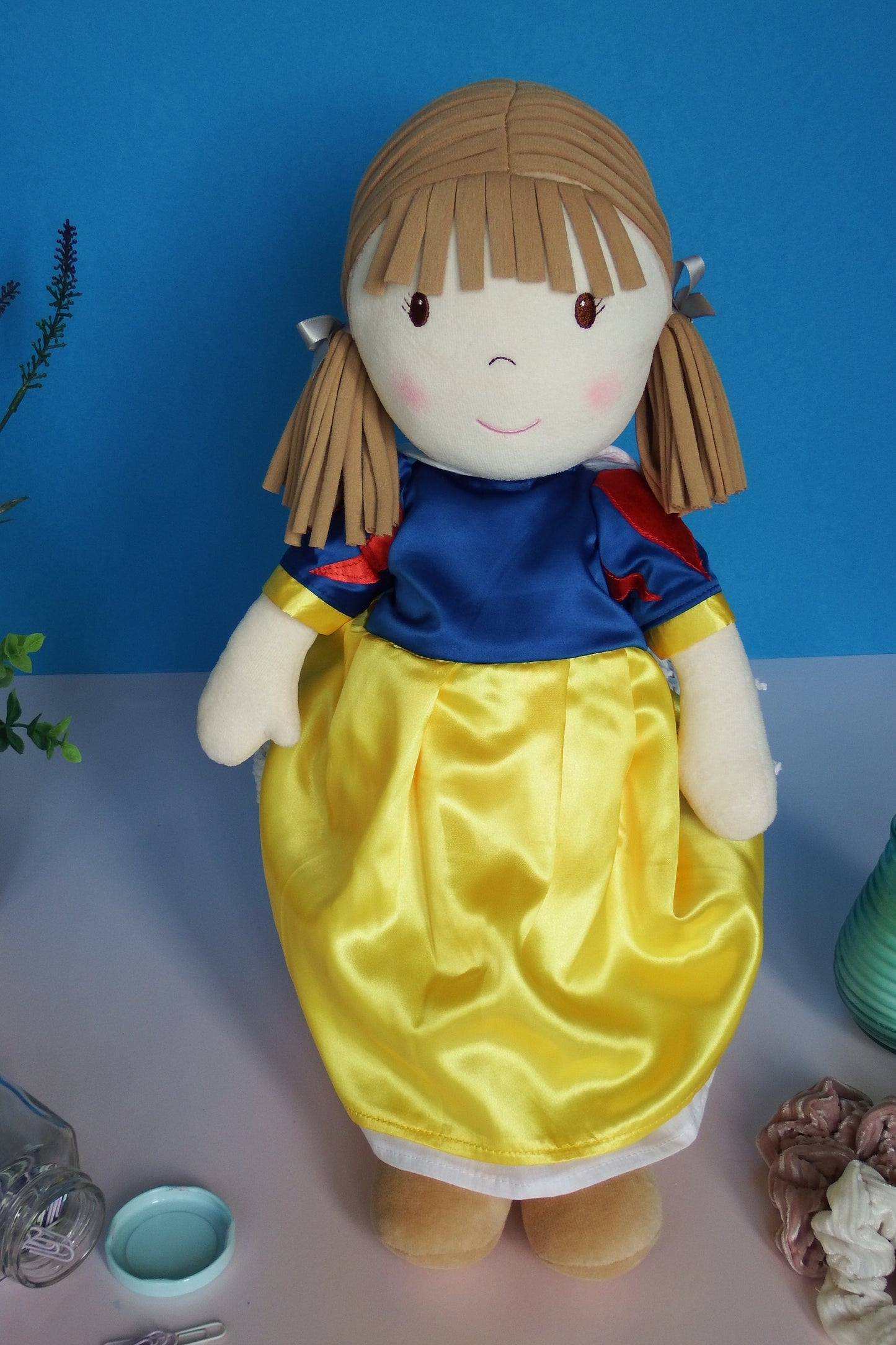 Rag Doll Belle - Blue and Yellow Princess dress