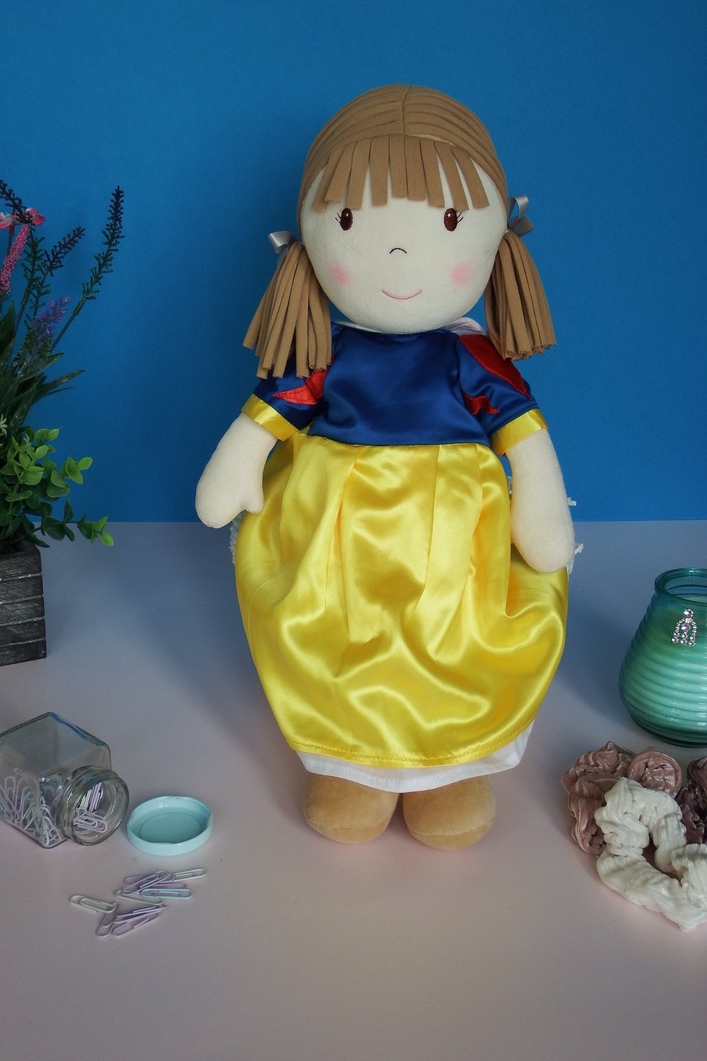 Rag Doll Belle - Blue and Yellow Princess dress