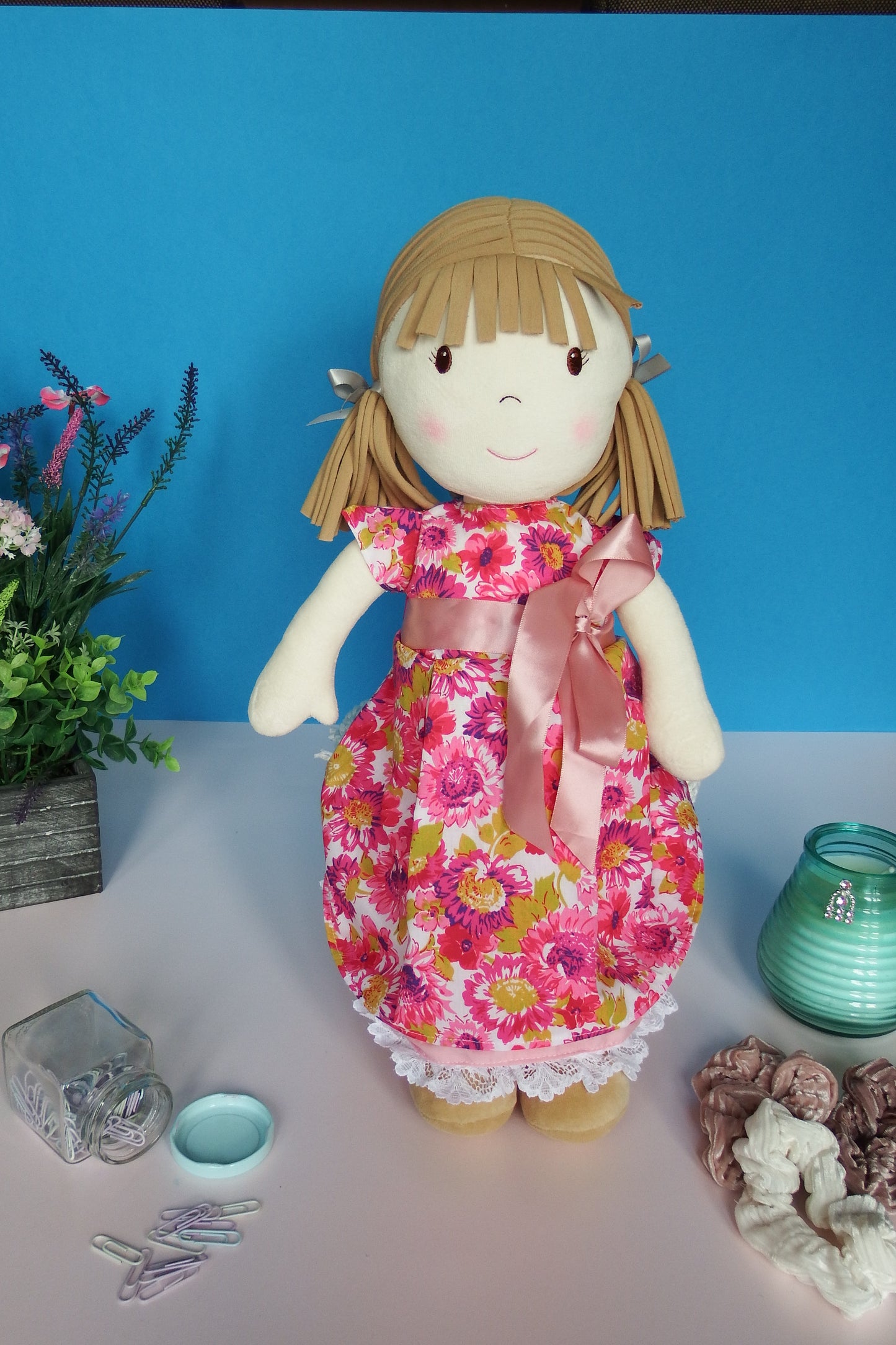 Rag Doll Belle - Pink Floral Party Dress