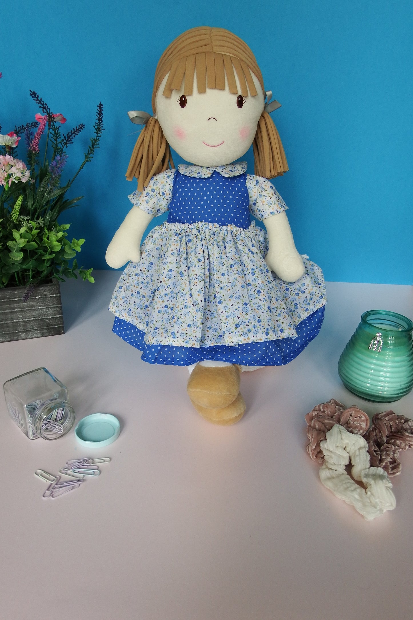 Rag Doll Belle - Blue petticoat party dress
