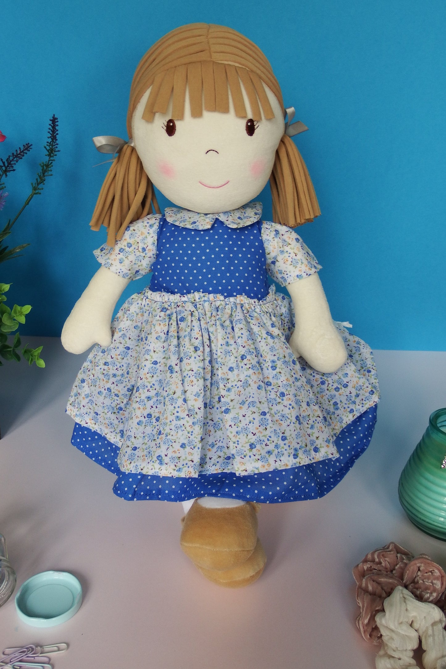 Rag Doll Belle - Blue petticoat party dress