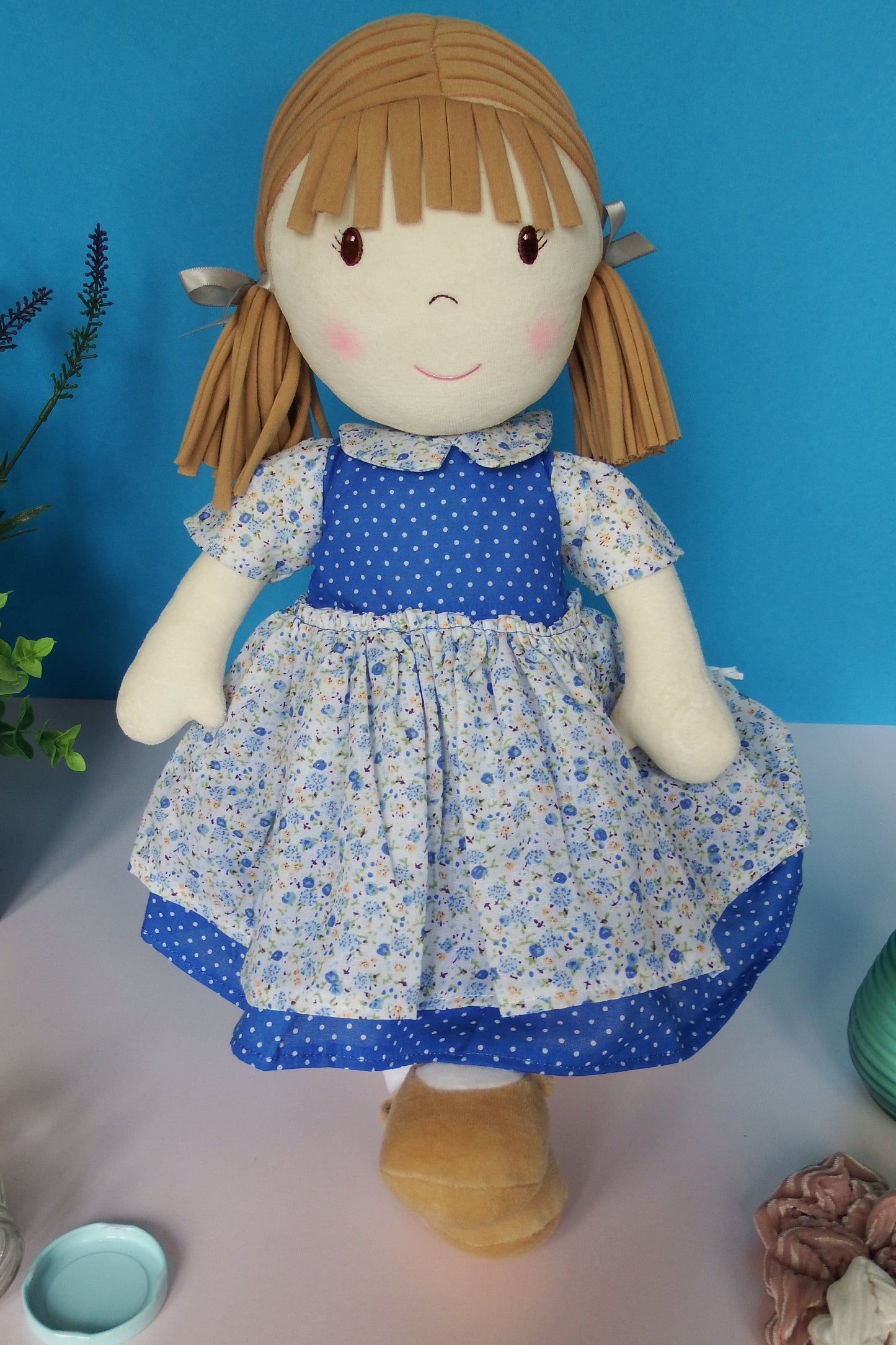 Rag Doll Belle - Blue petticoat party dress