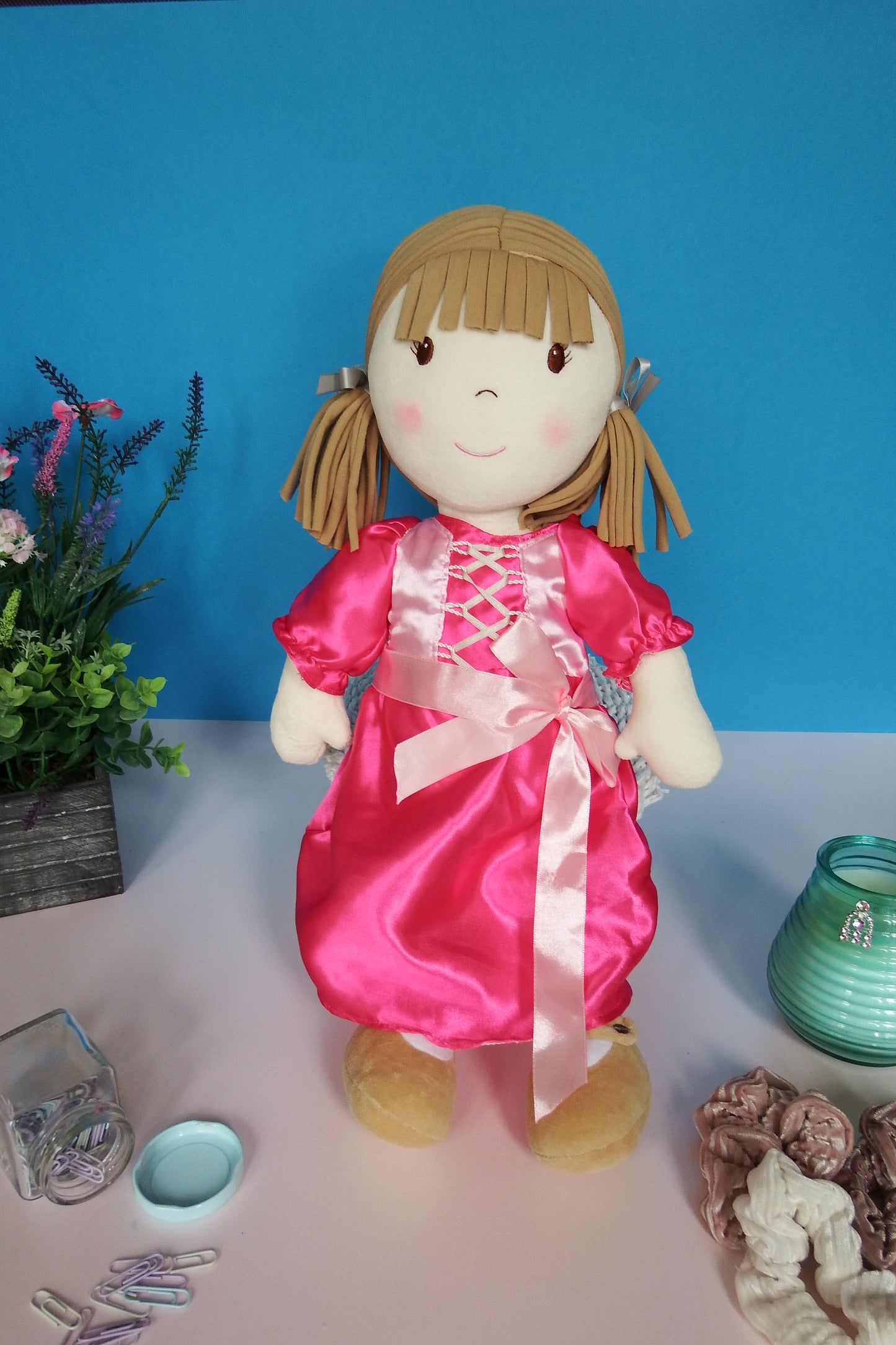 Rag Doll Belle - Pink Laced Princess Dress