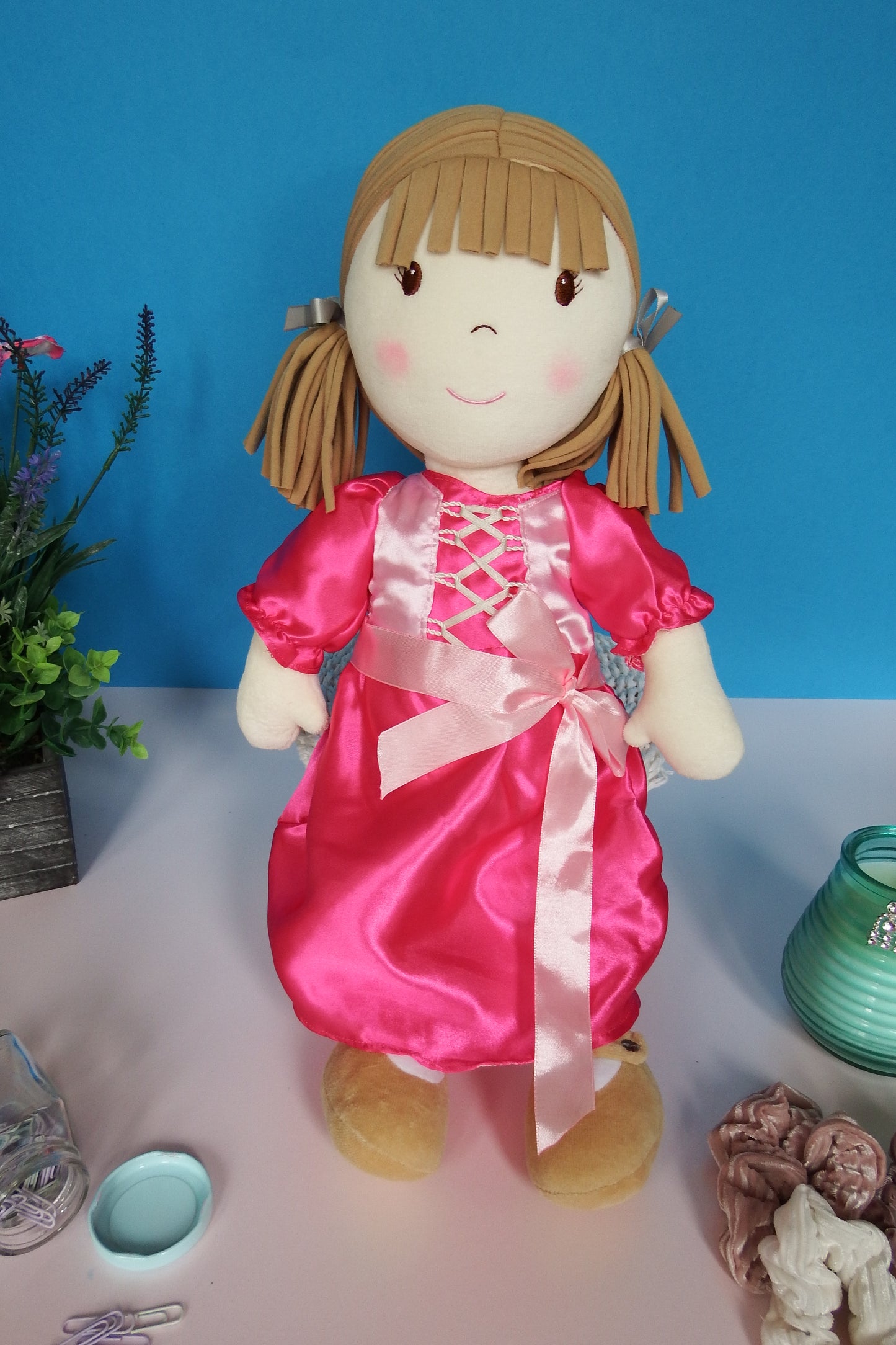 Rag Doll Belle - Pink Laced Princess Dress