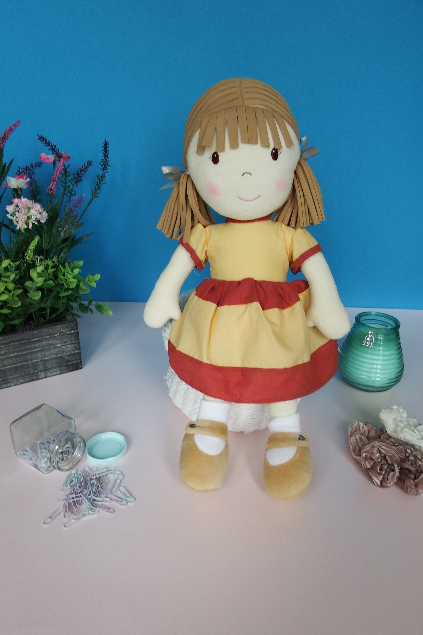 Rag Doll Belle - Yellow & Orange Cotton Dress