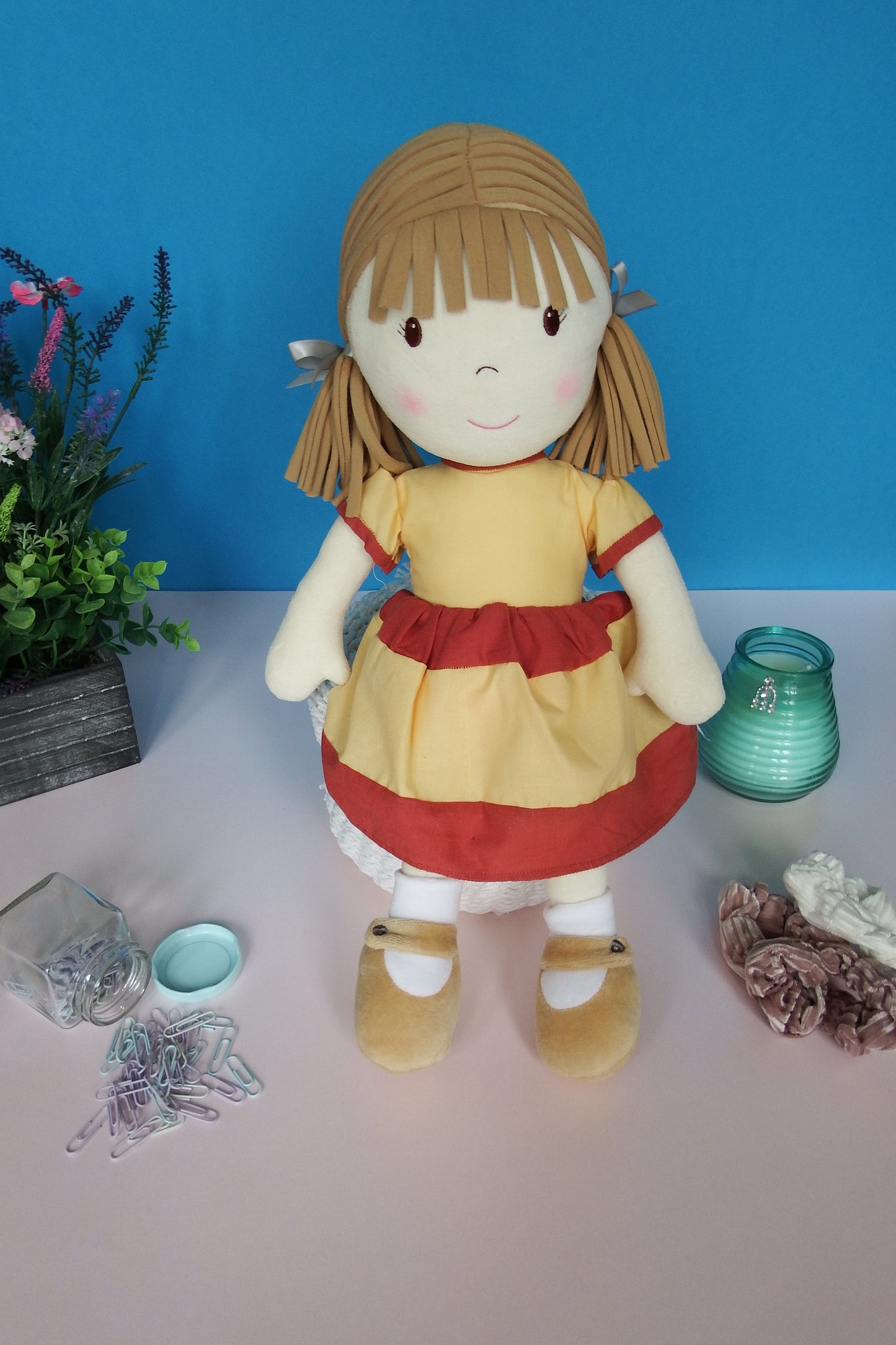 Rag Doll Belle - Yellow & Orange Cotton Dress