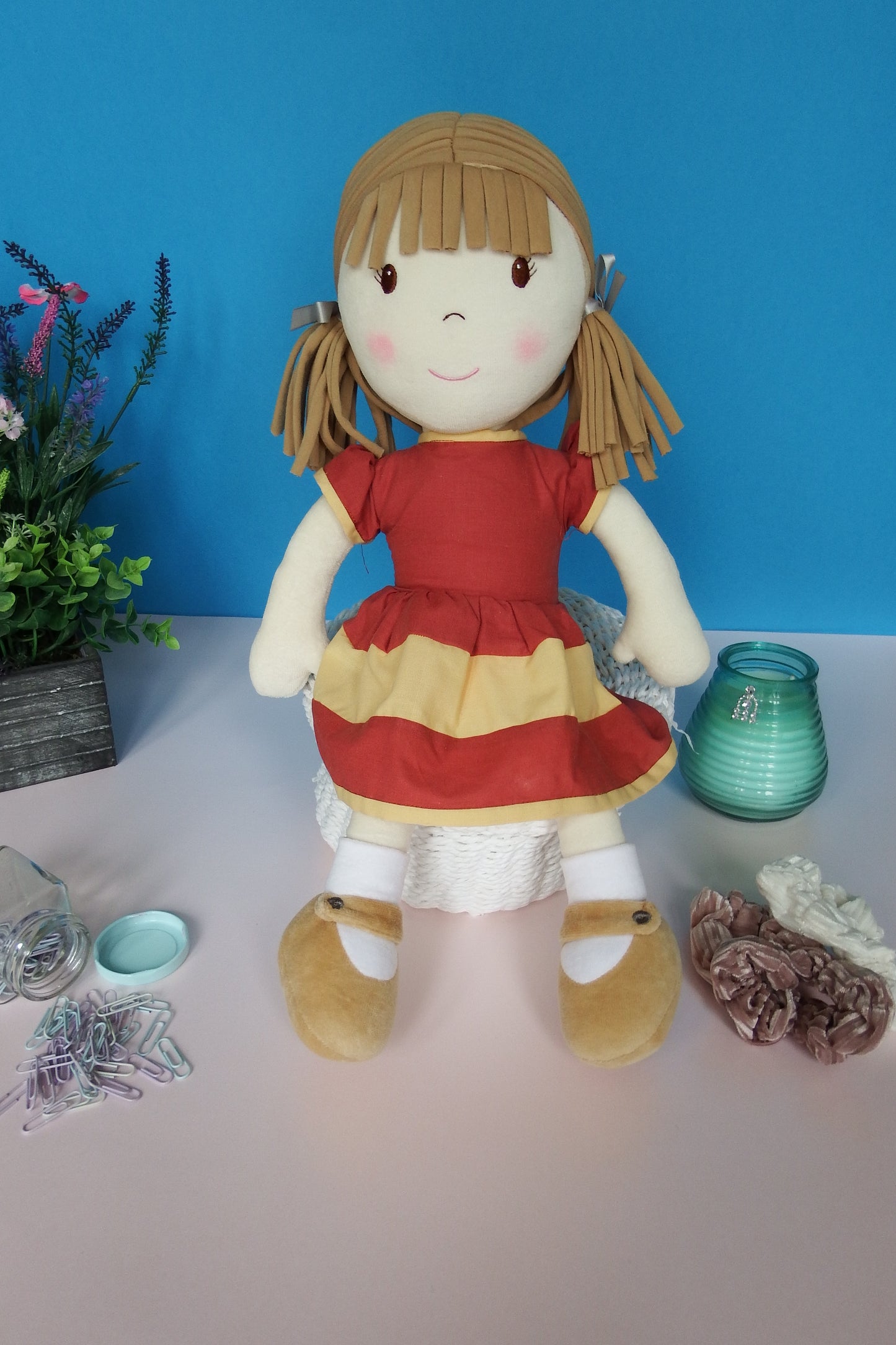 Rag Doll Belle - Yellow & Orange Cotton Dress