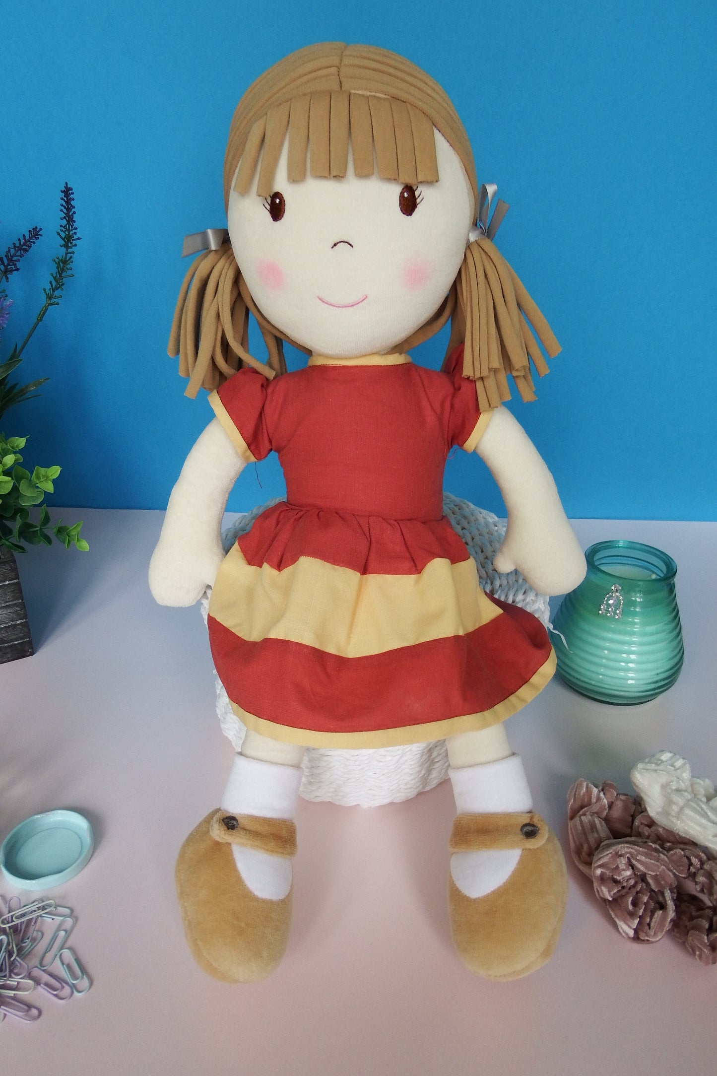 Rag Doll Belle - Yellow & Orange Cotton Dress