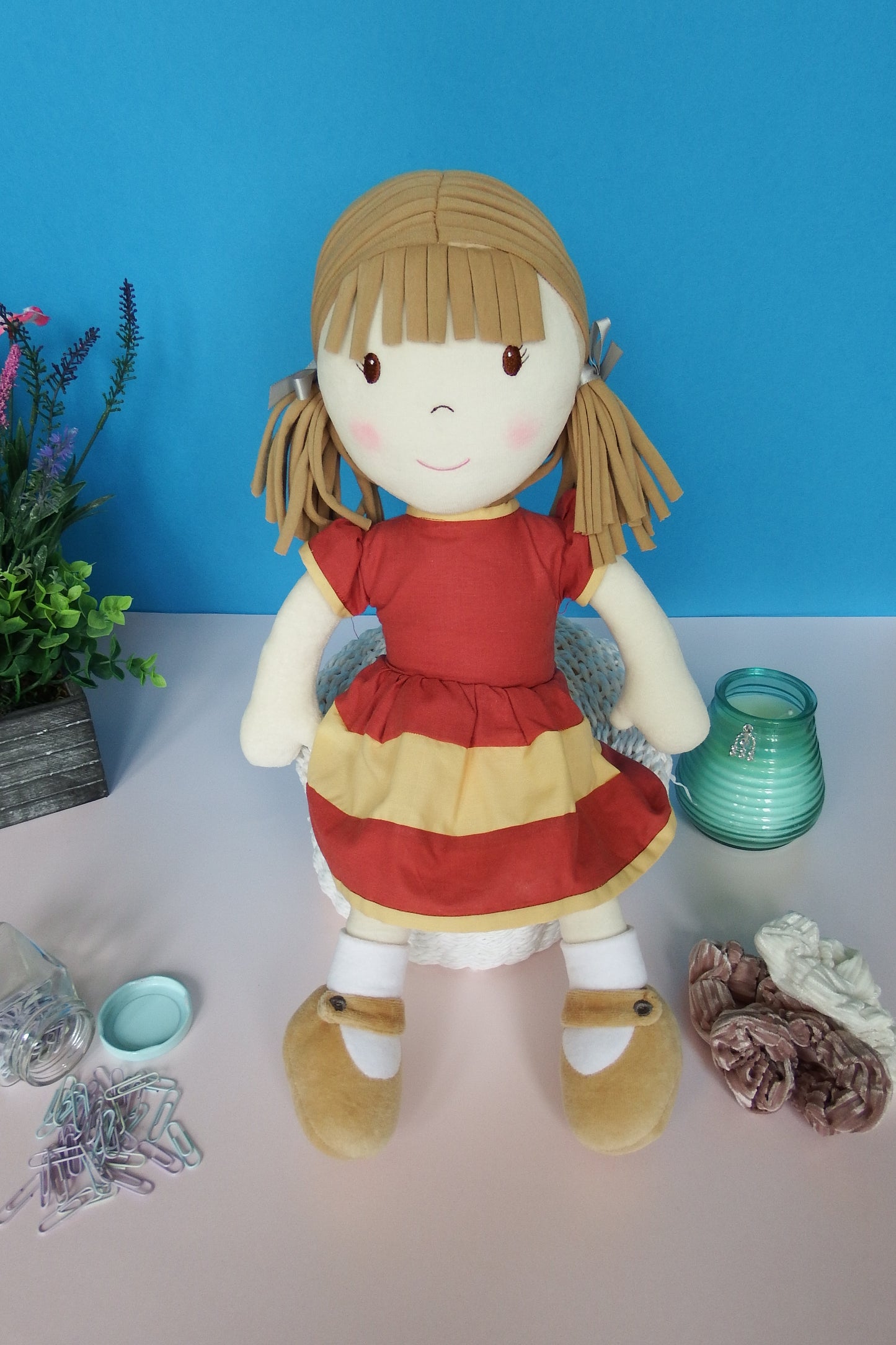 Rag Doll Belle - Yellow & Orange Cotton Dress