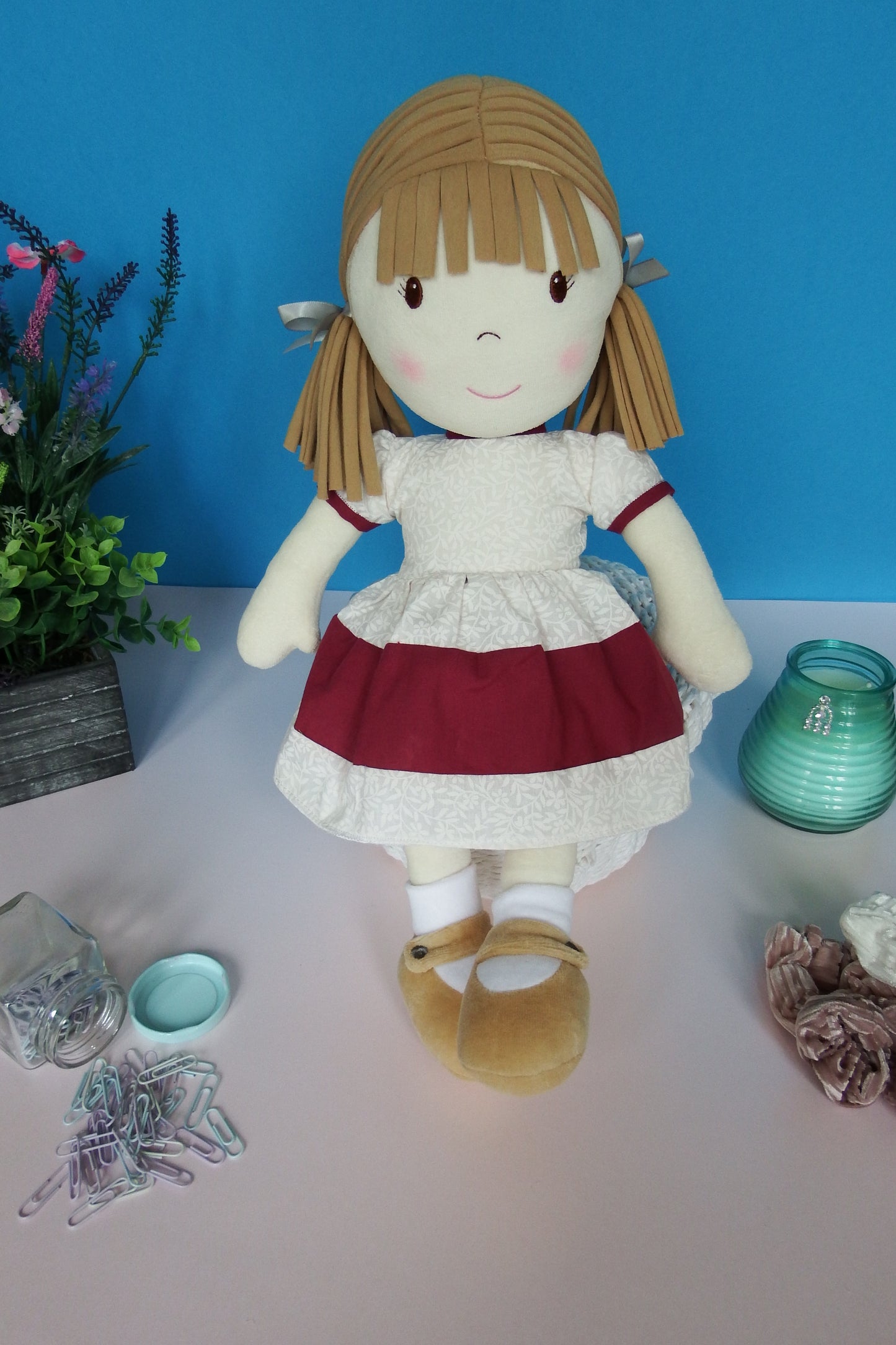 Rag Doll Belle - Red & White Cotton Dress