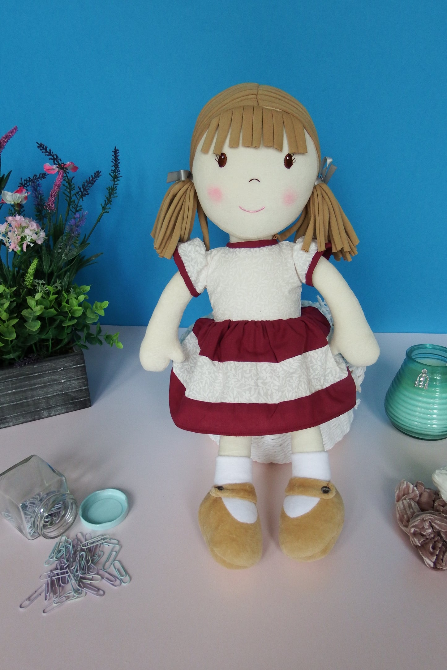 Rag Doll Belle - Red & White Cotton Dress