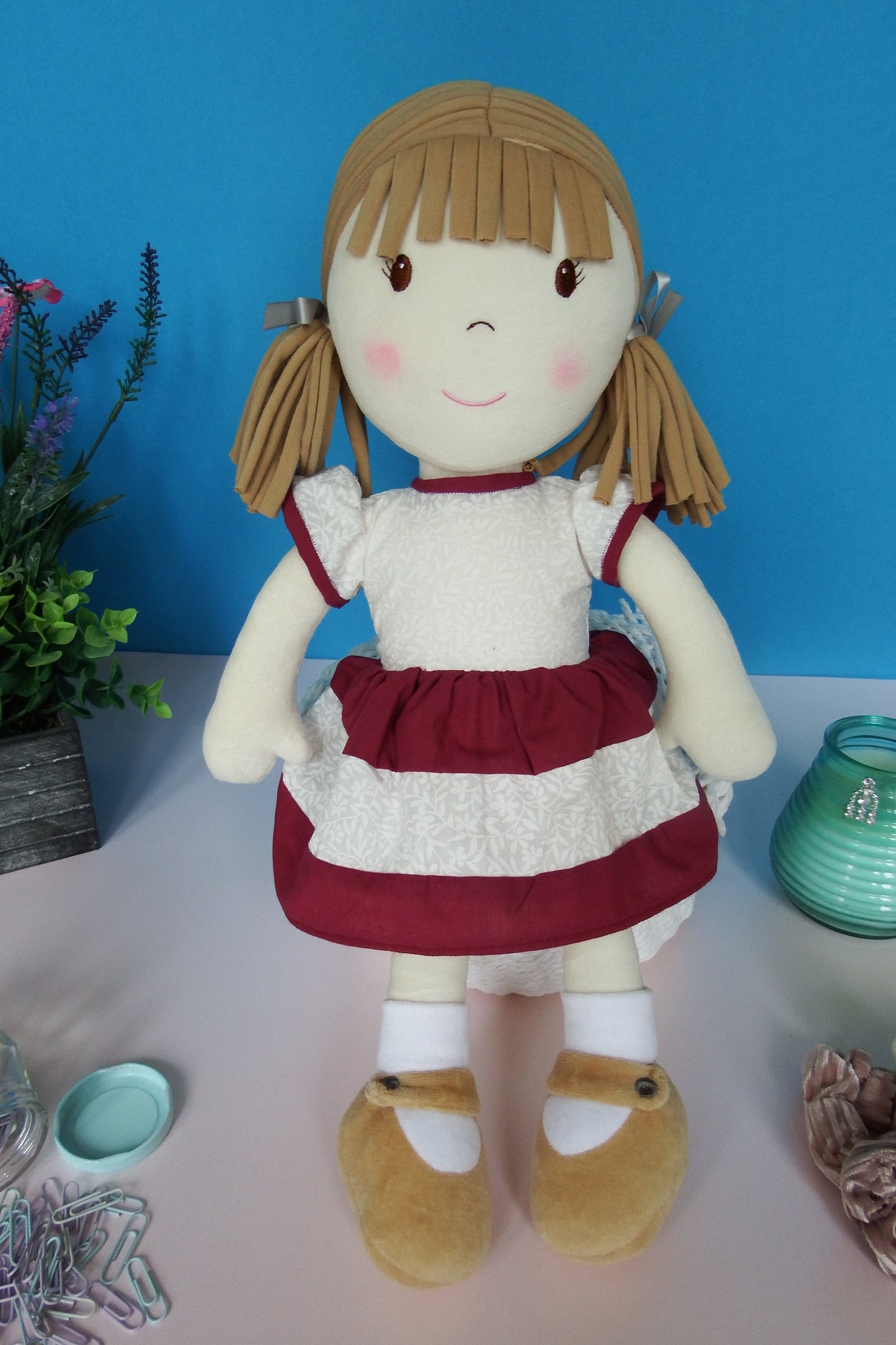 Rag Doll Belle - Red & White Cotton Dress