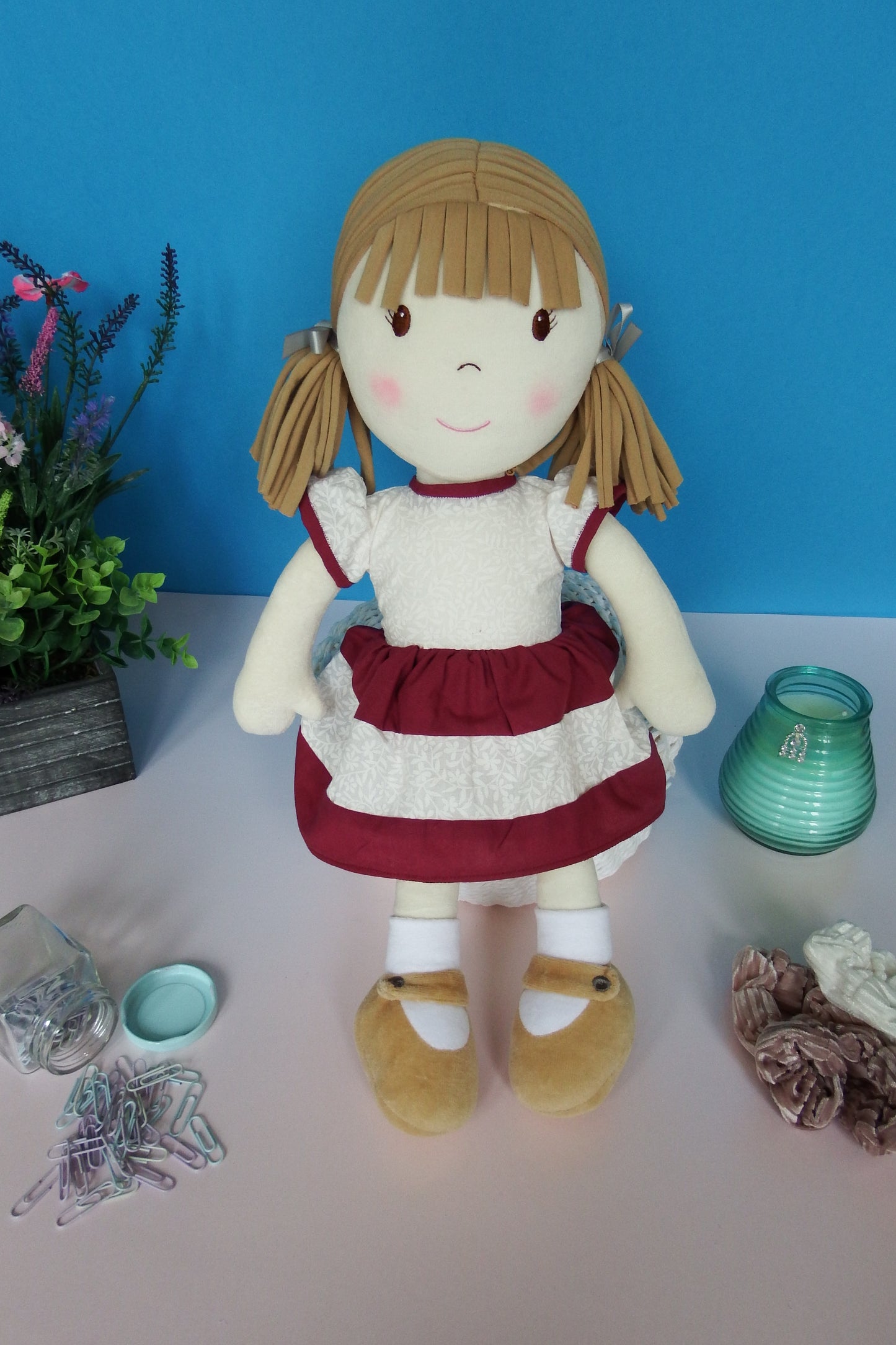 Rag Doll Belle - Red & White Cotton Dress
