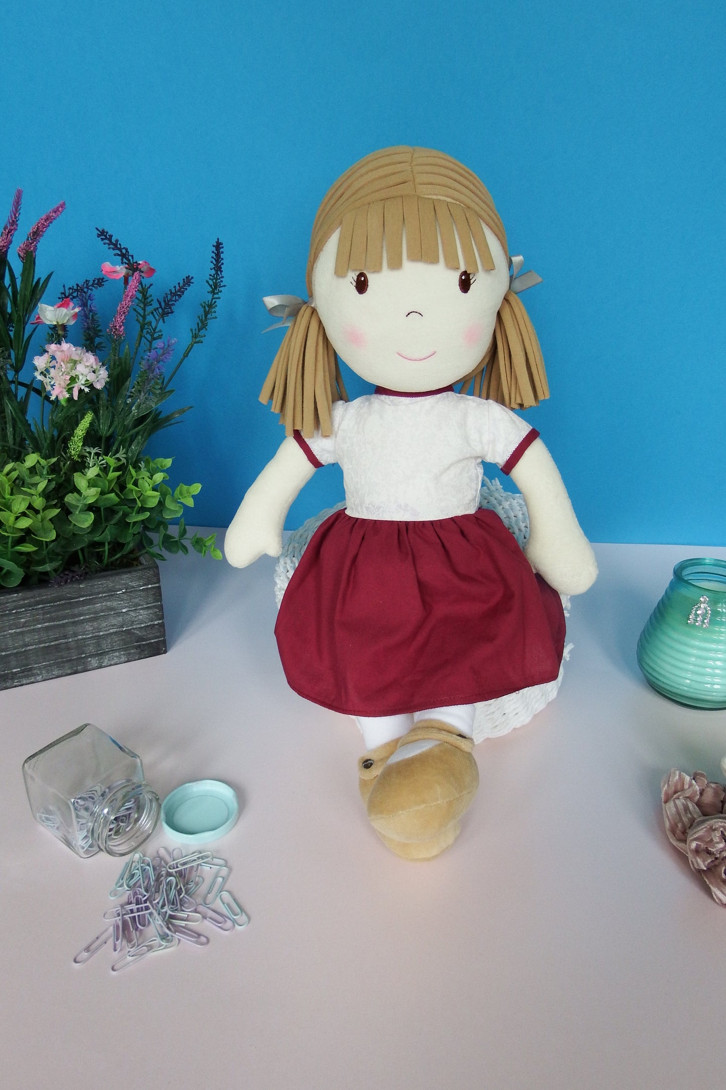 Rag Doll Belle - Red & White Cotton Dress