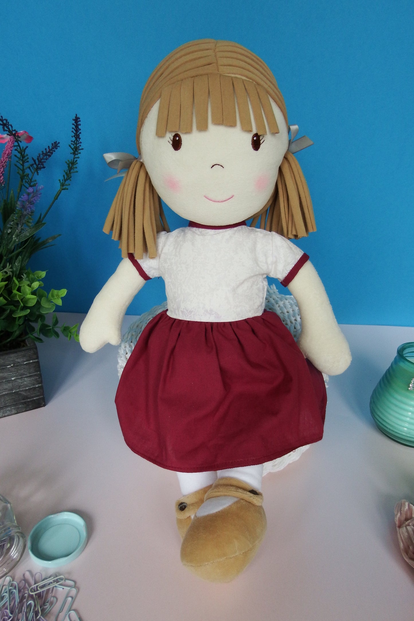 Rag Doll Belle - Red & White Cotton Dress