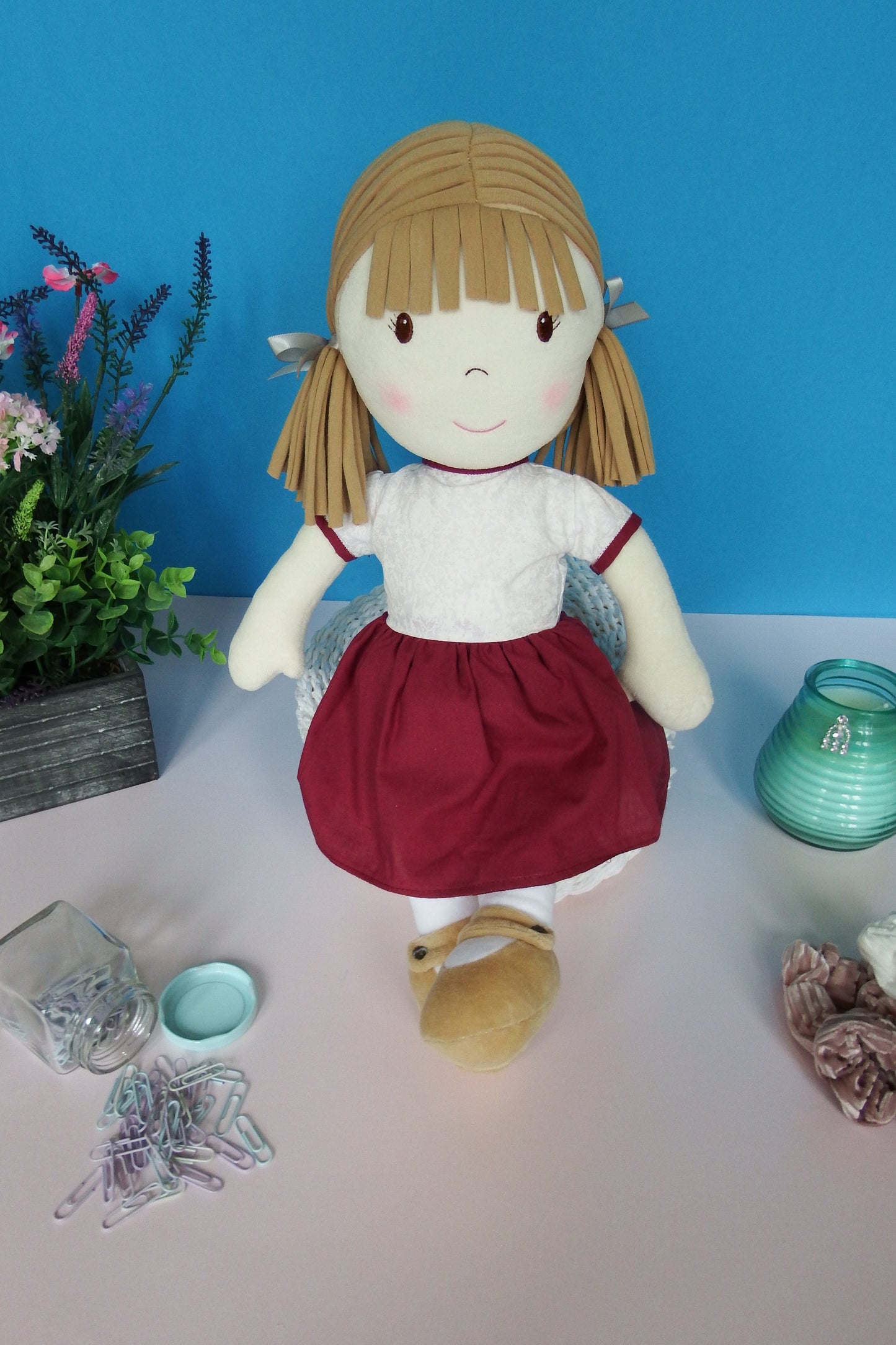 Rag Doll Belle - Red & White Cotton Dress
