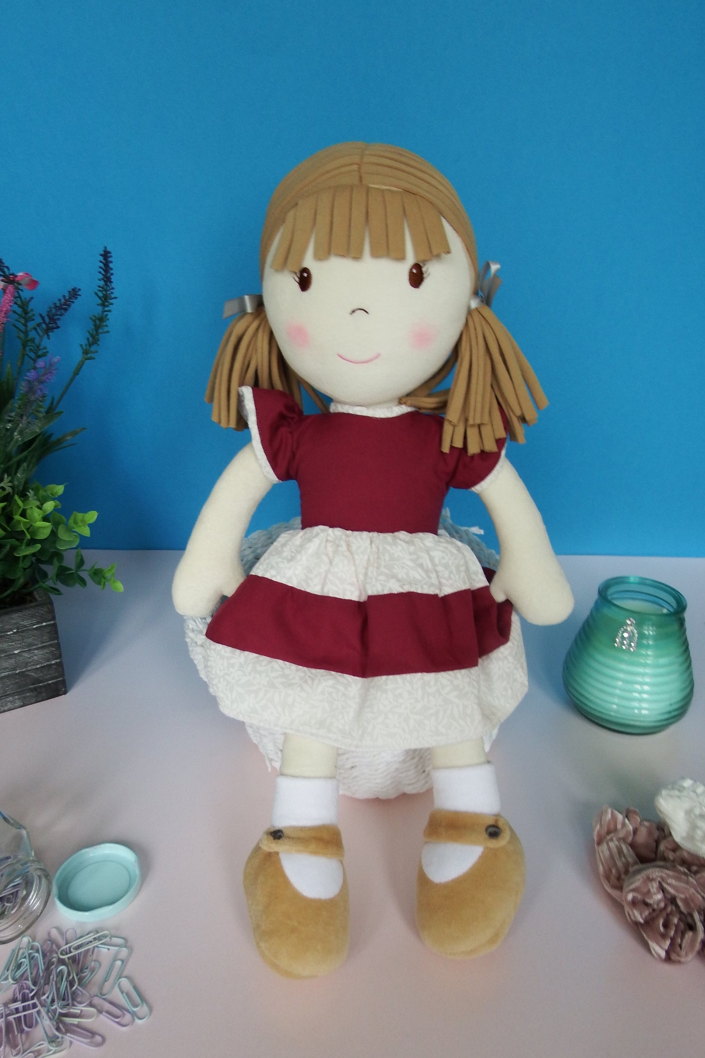 Rag Doll Belle - Red & White Cotton Dress