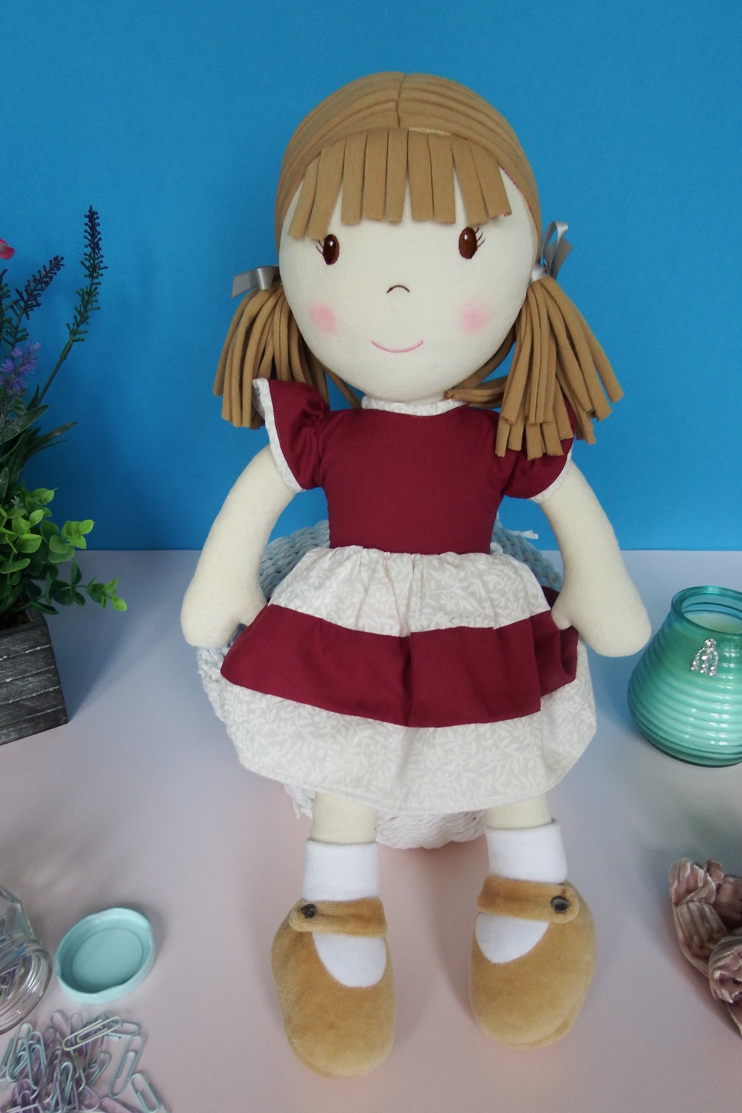 Rag Doll Belle - Red & White Cotton Dress