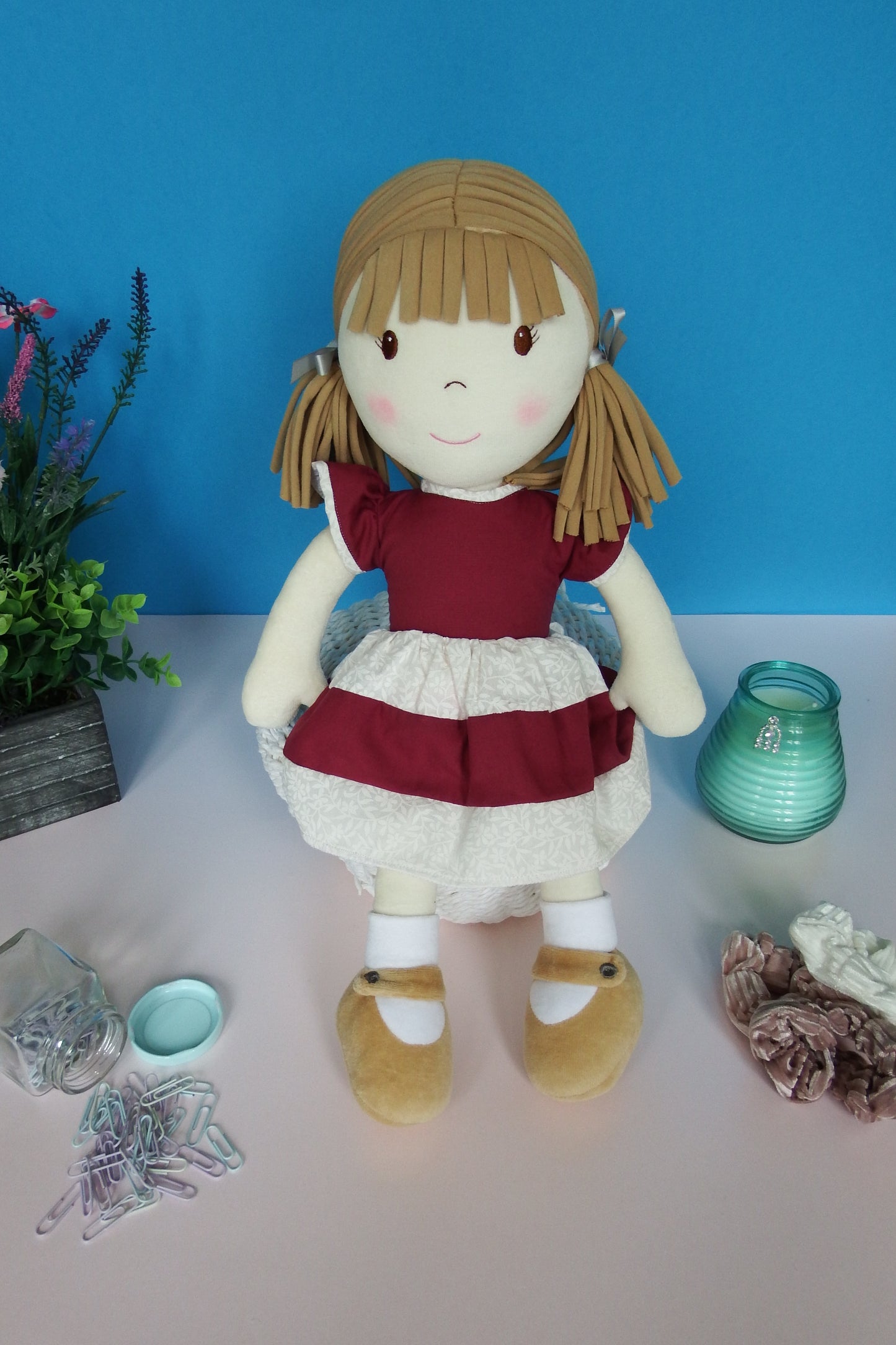 Rag Doll Belle - Red & White Cotton Dress