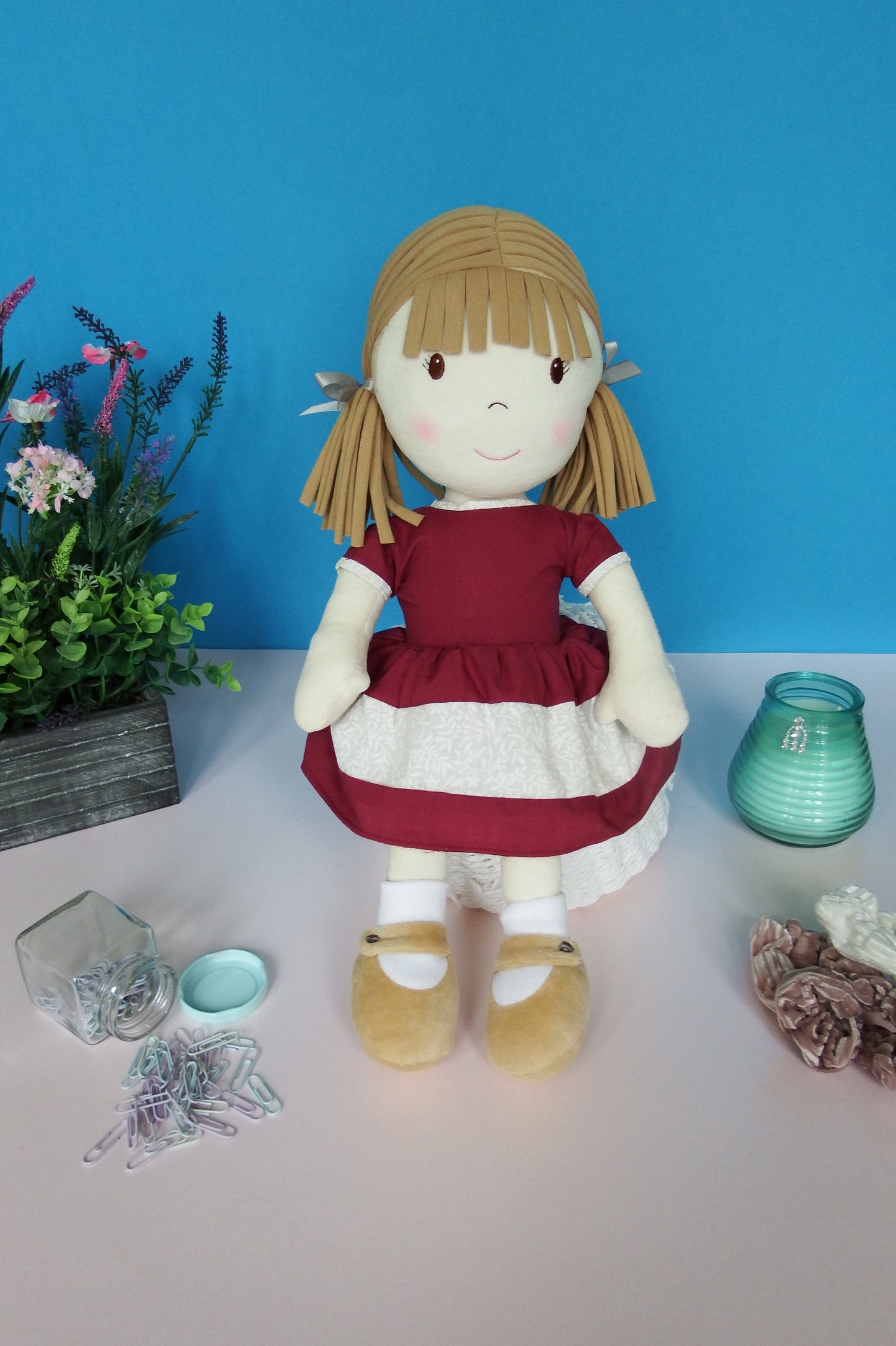 Rag Doll Belle - Red & White Cotton Dress