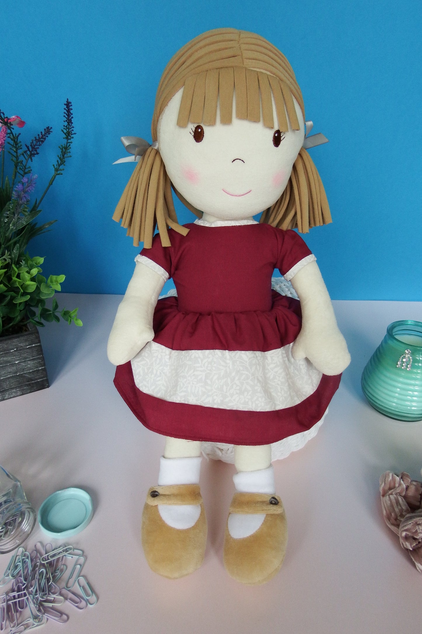 Rag Doll Belle - Red & White Cotton Dress