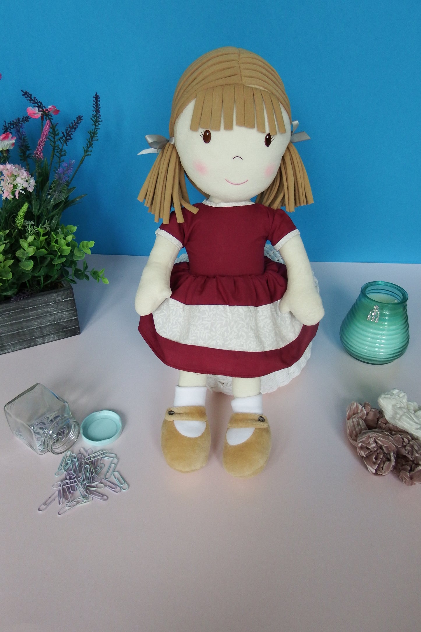 Rag Doll Belle - Red & White Cotton Dress