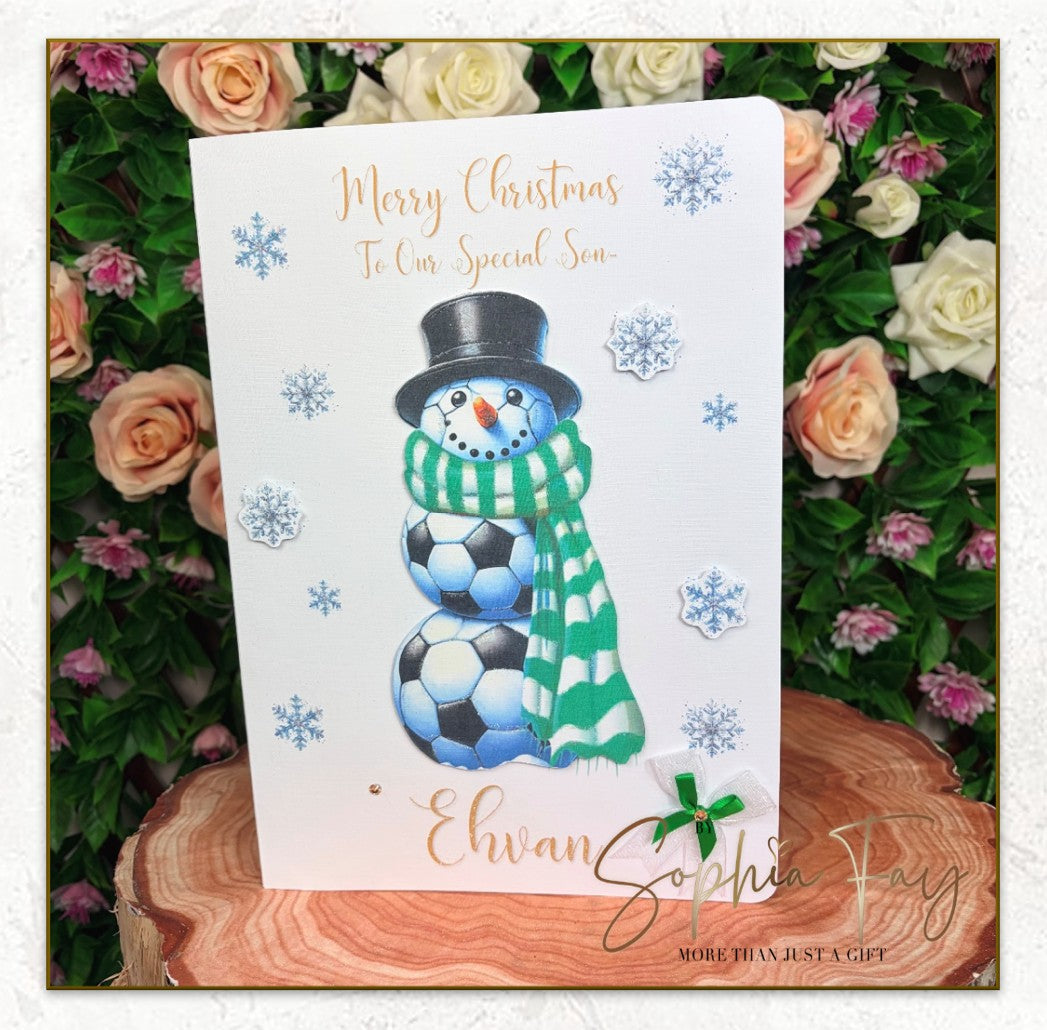 Christmas Football Snowman