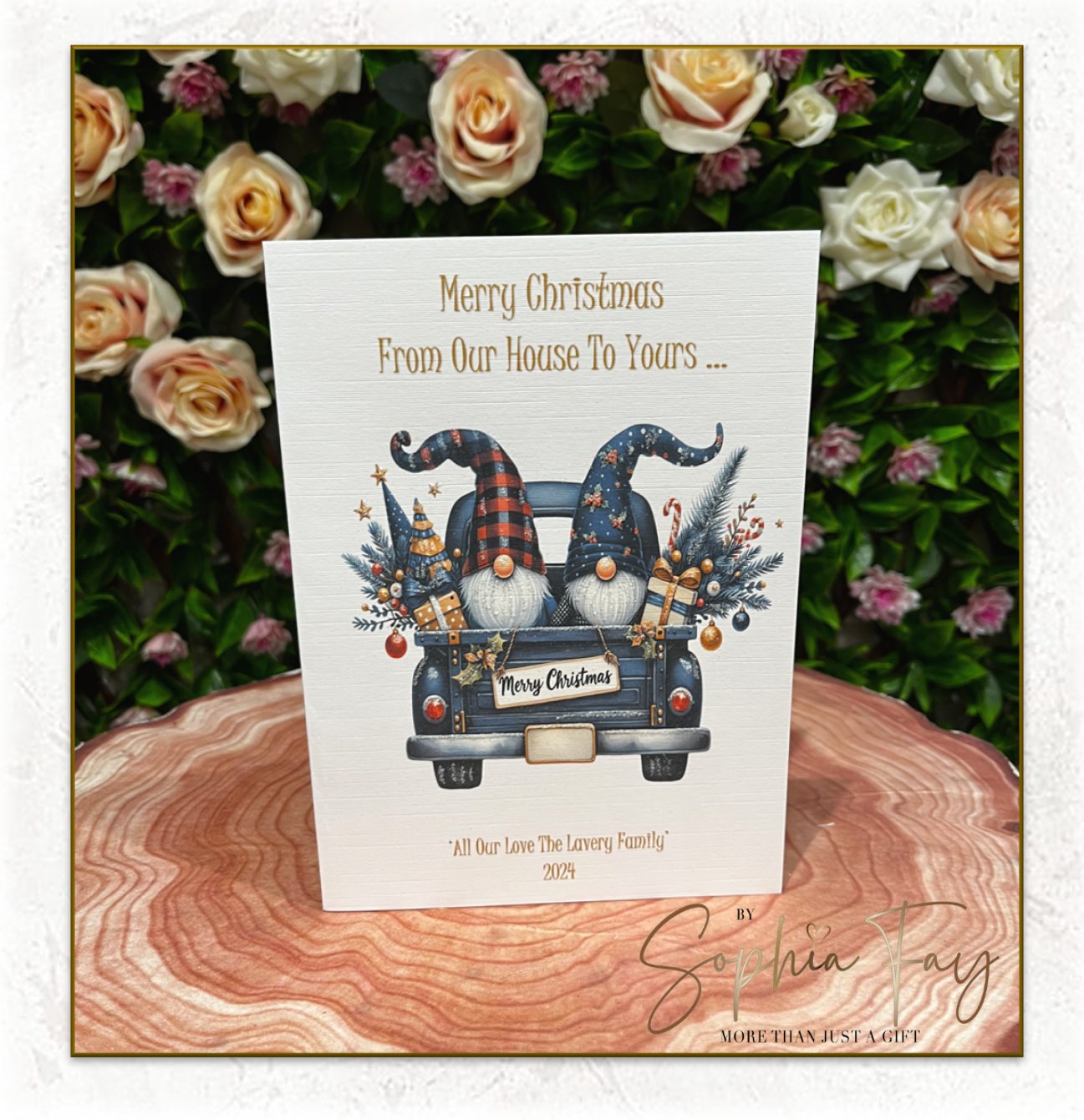 Christmas Gnomes in Cars A5 Pack of 10