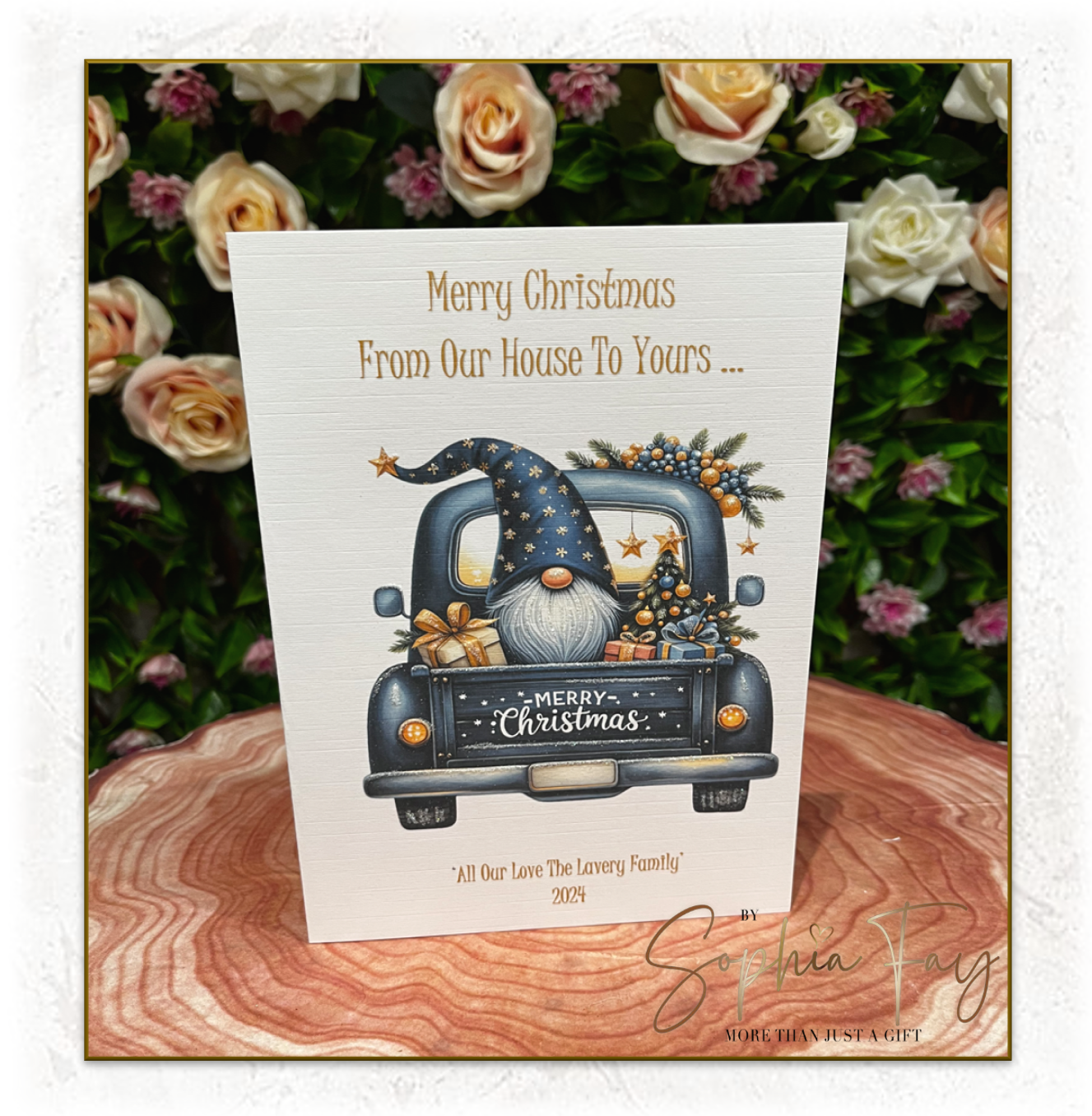 Christmas Gnomes in Cars A5 Pack of 10