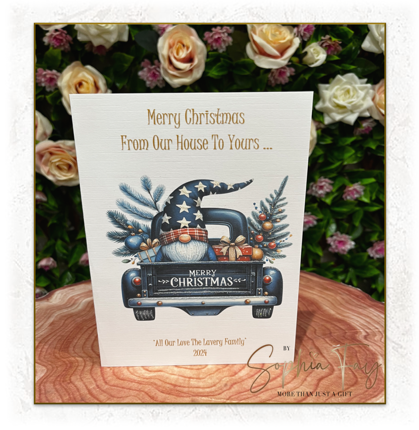 Christmas Gnomes in Cars A5 Pack of 10