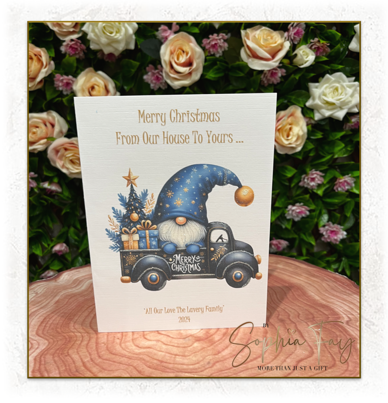 Christmas Gnomes in Cars A5 Pack of 10