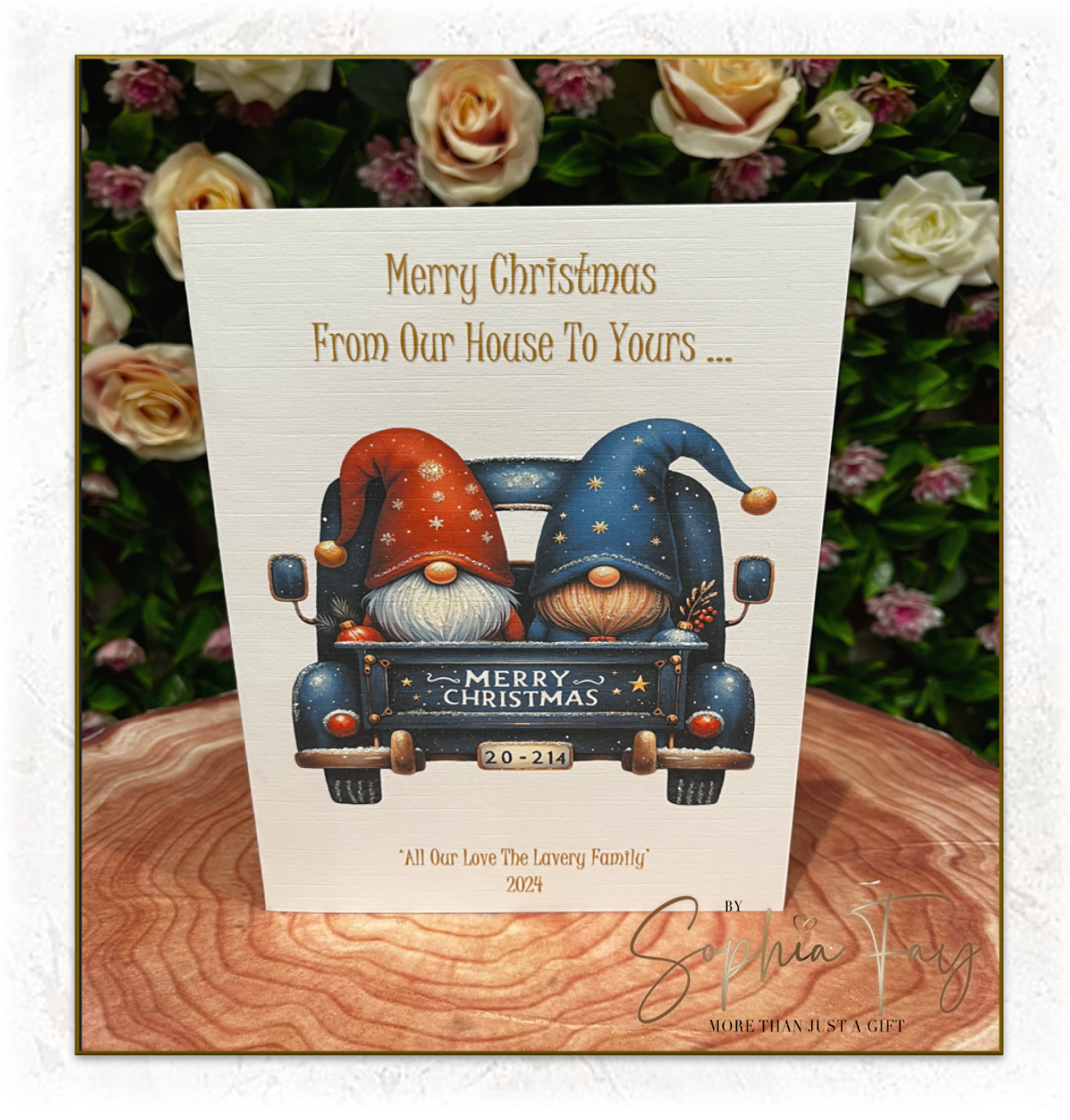 Christmas Gnomes in Cars A5 Pack of 10