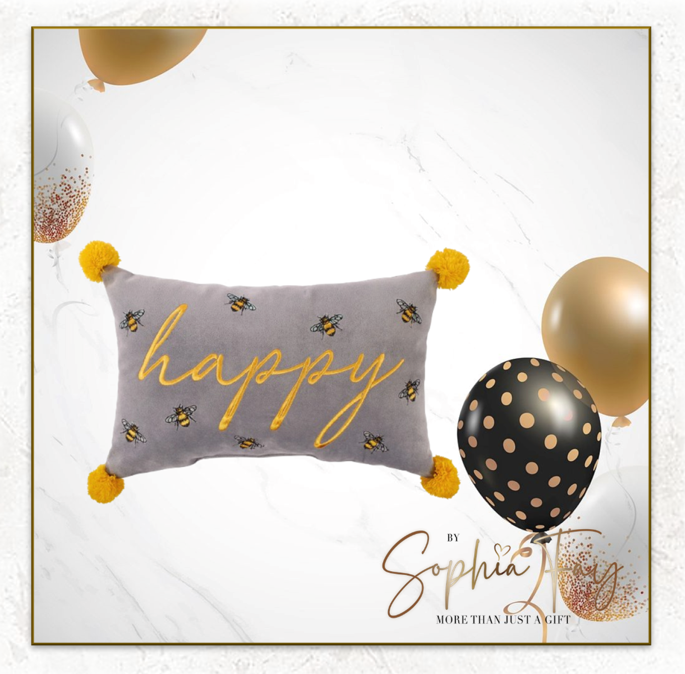 Happy Luxe Bee Cushion