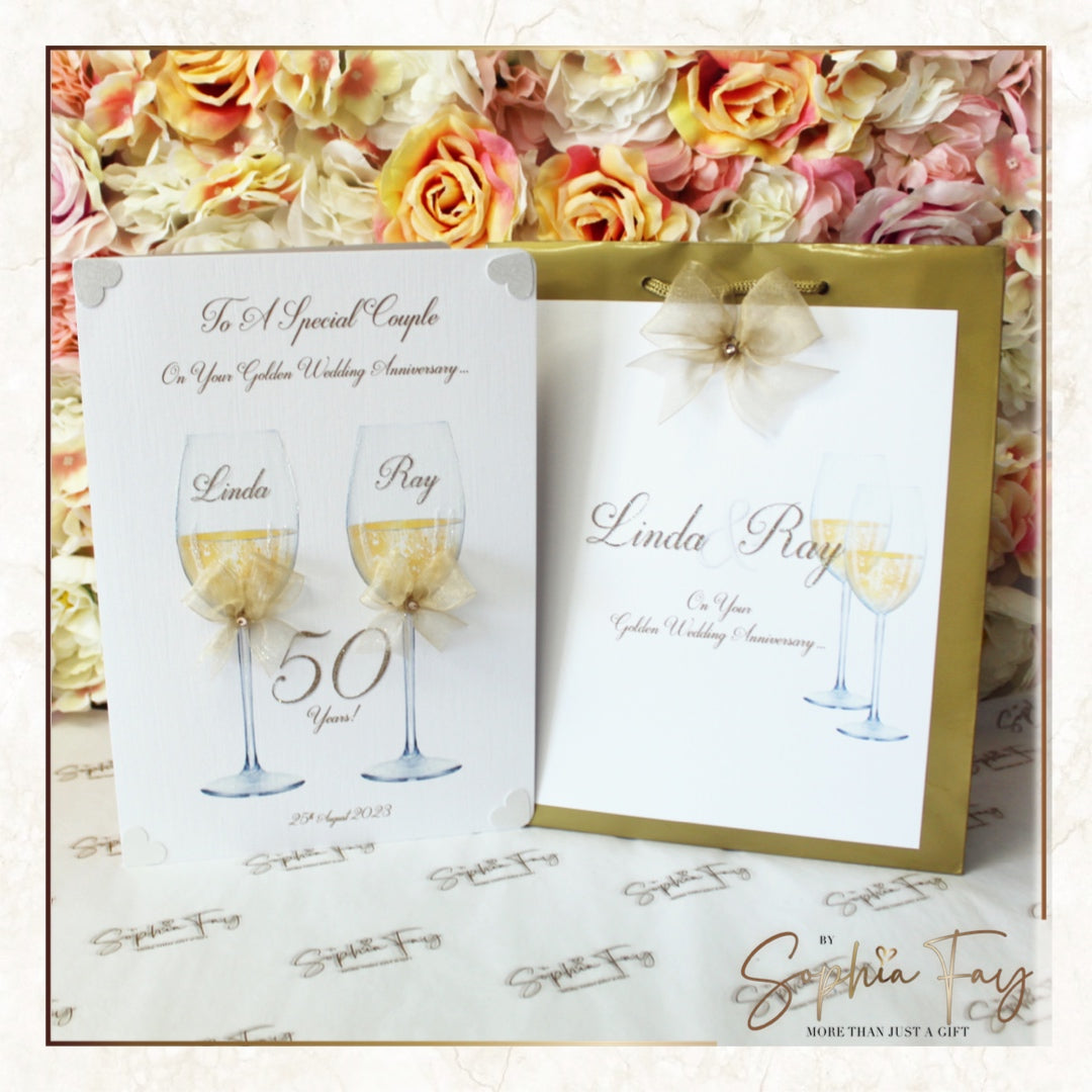 Anniversary Champagne Flutes