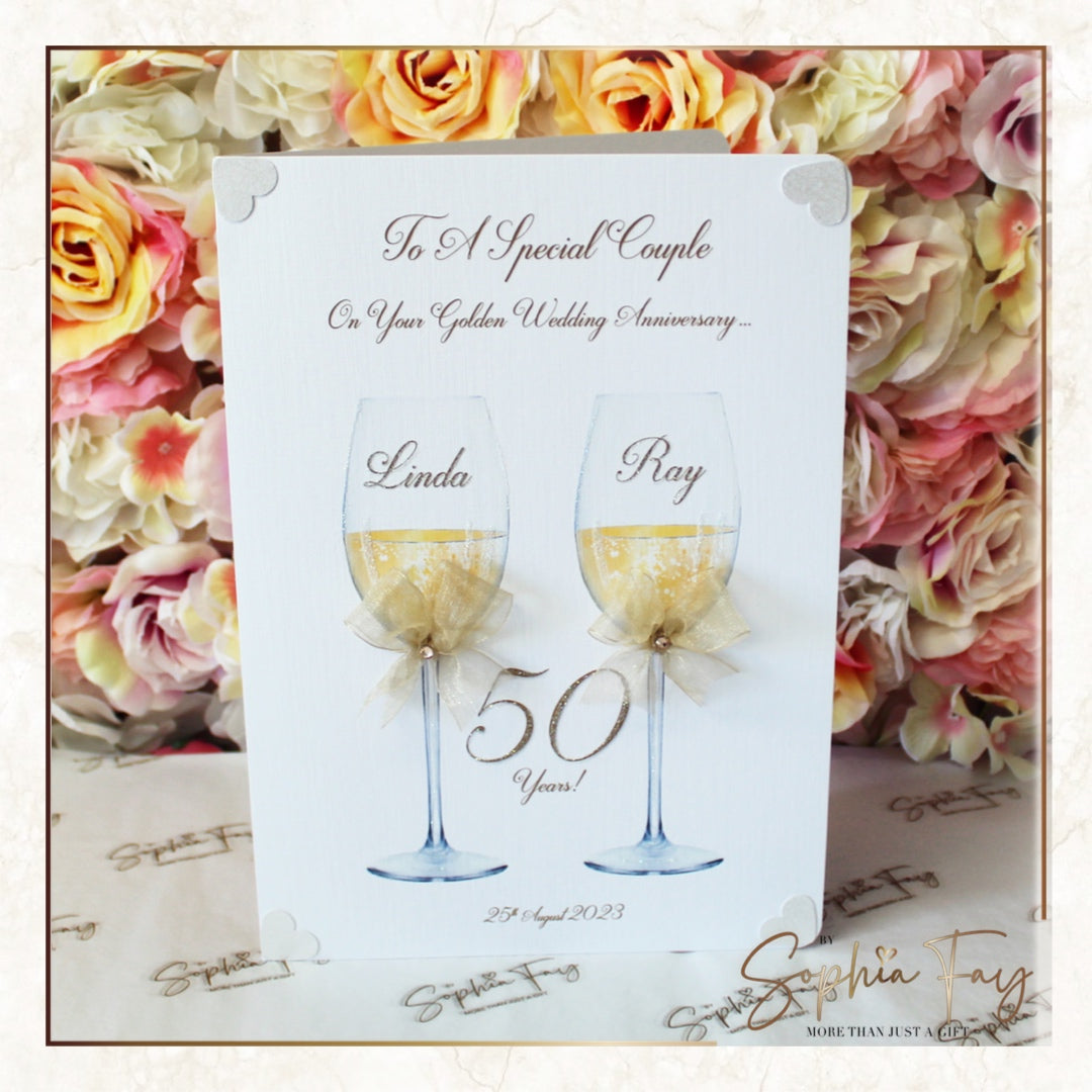 Anniversary Champagne Flutes