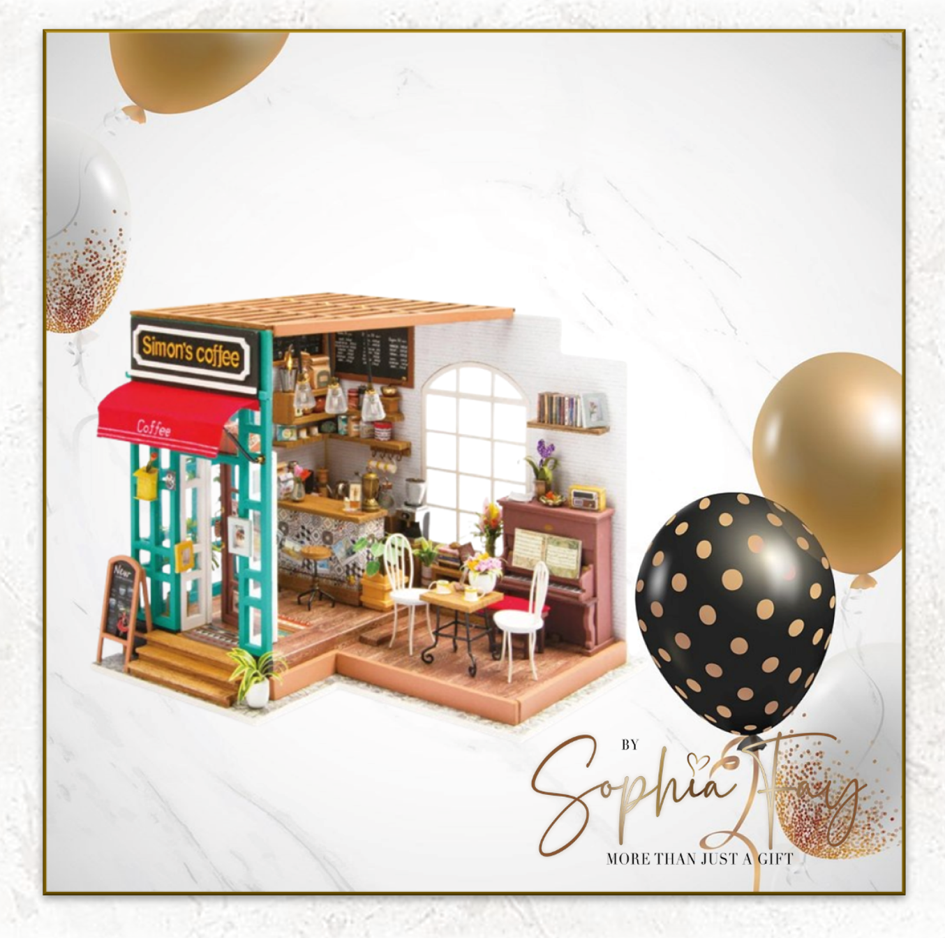 Robotime Simon's Coffee Shop DIY Kit Miniature