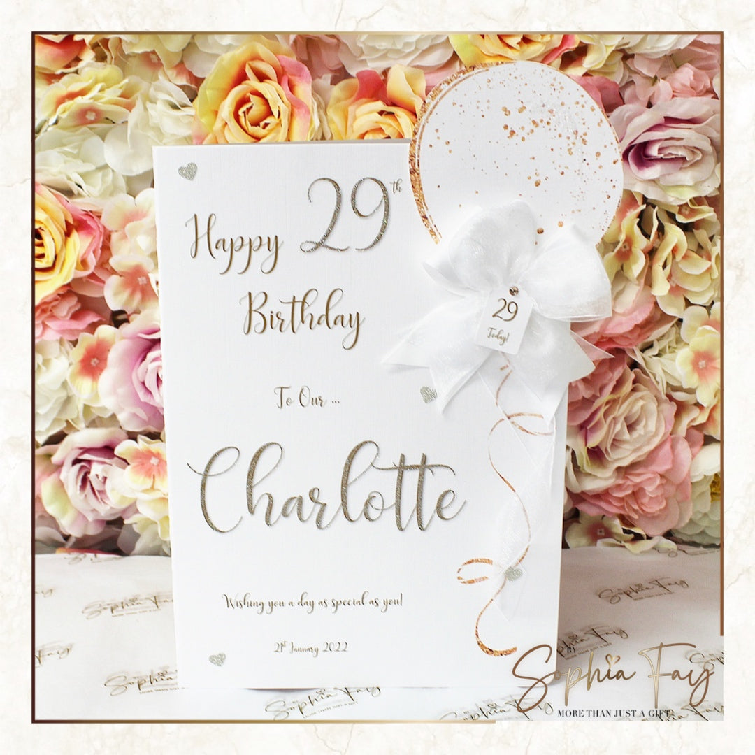 Large Balloon Pop Up - White & Gold