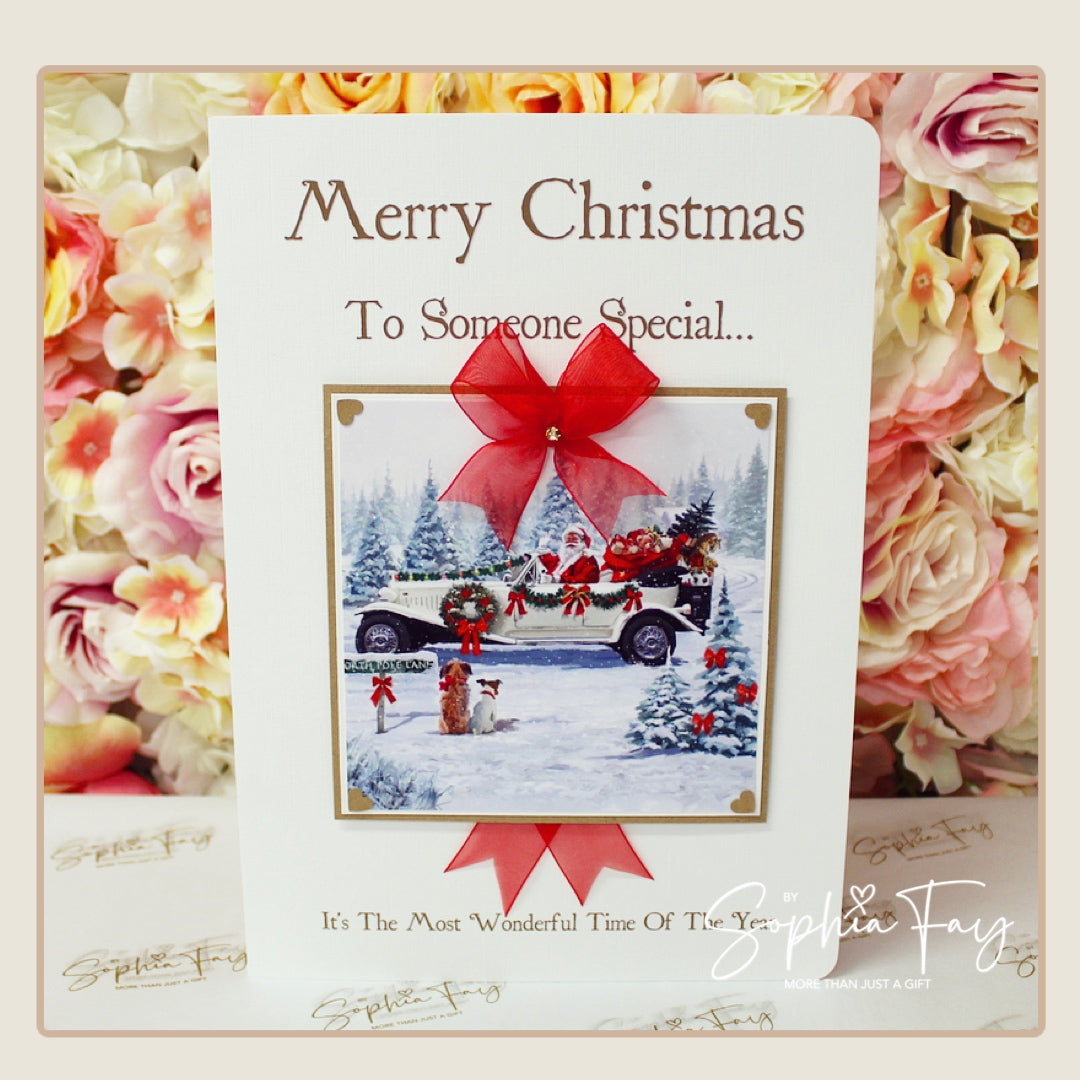 A4 Father Christmas Car - Someone Special