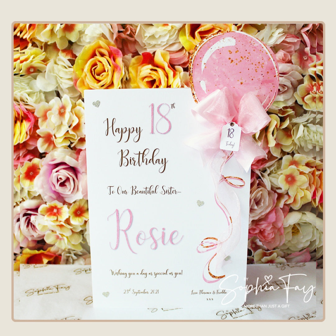 Large Balloon Pop Up - Pink & Gold