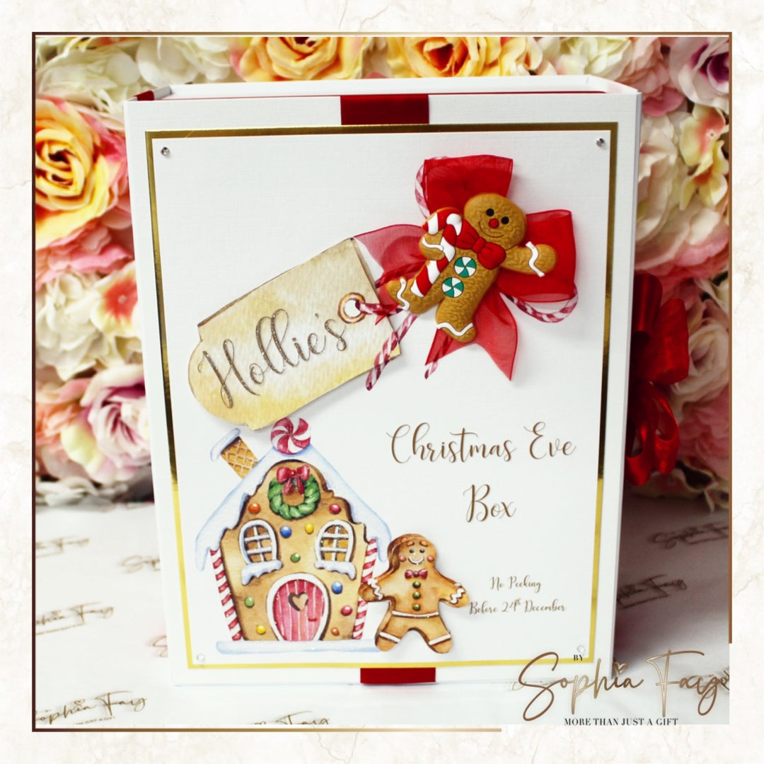 Gingerbread Christmas Eve Box - Pink Detail