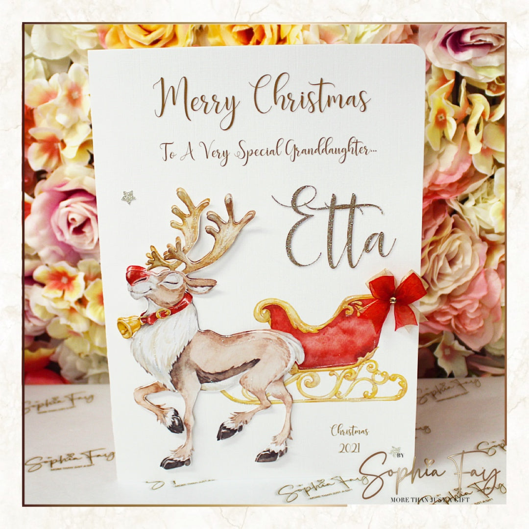 3D Rudolph Sleigh