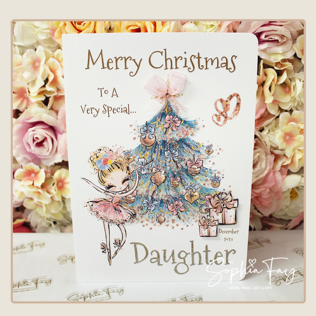 A4 Blonde Fairy Xmas Girl - Daughter